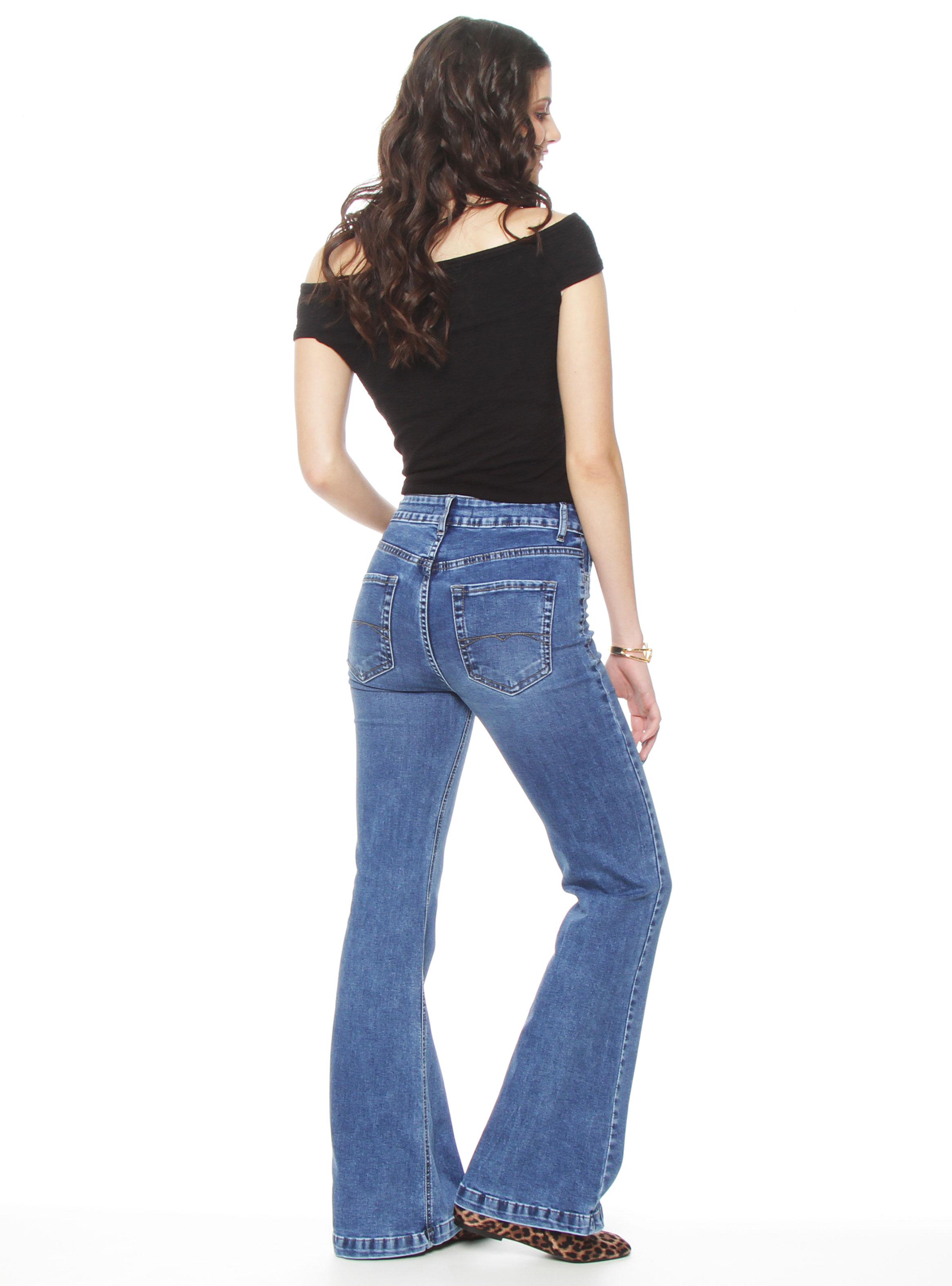 Jeans Flare Tiro Medio J347-4