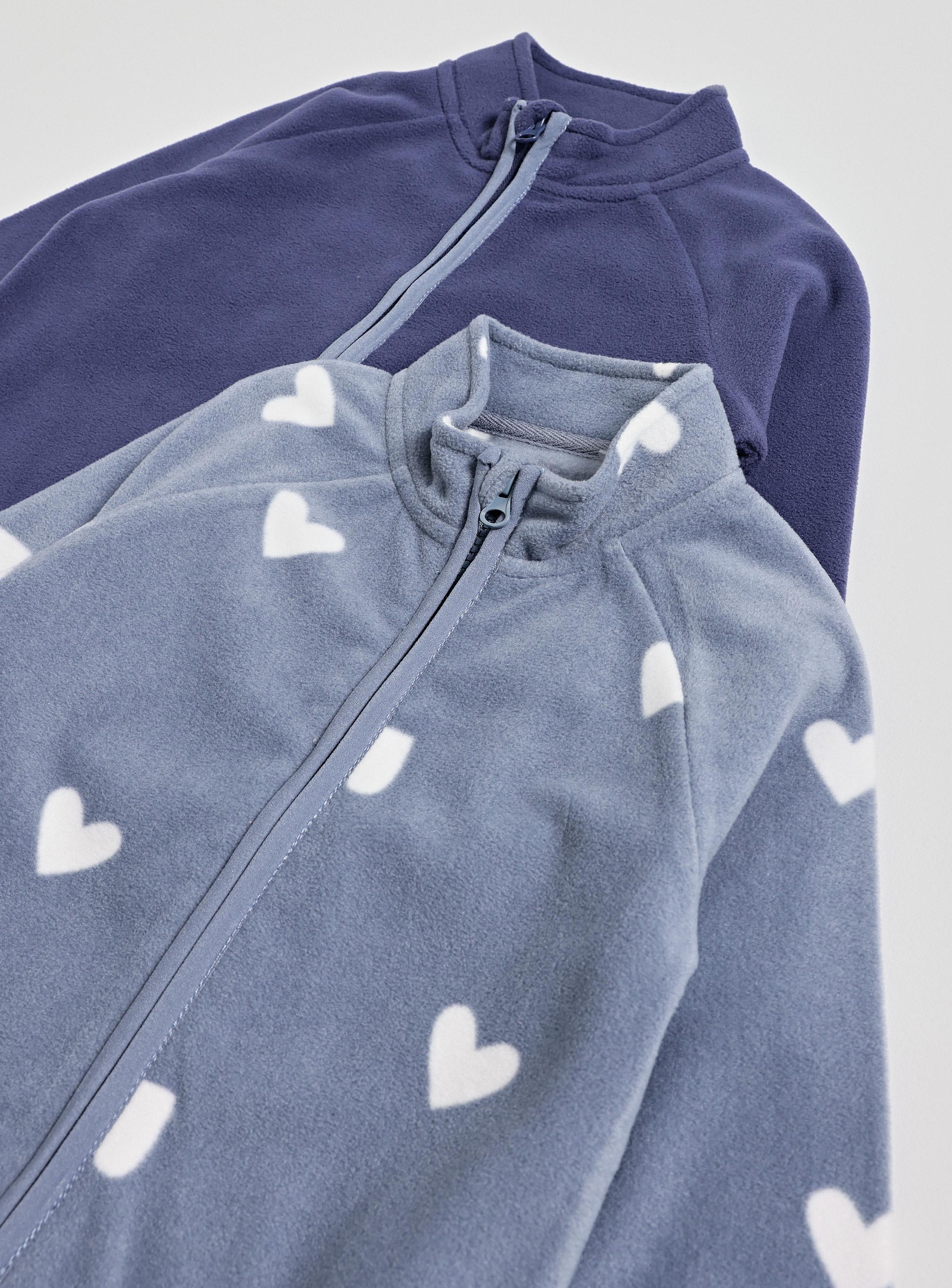 Polar Liso con Cierre de Color y otro Estampado-3