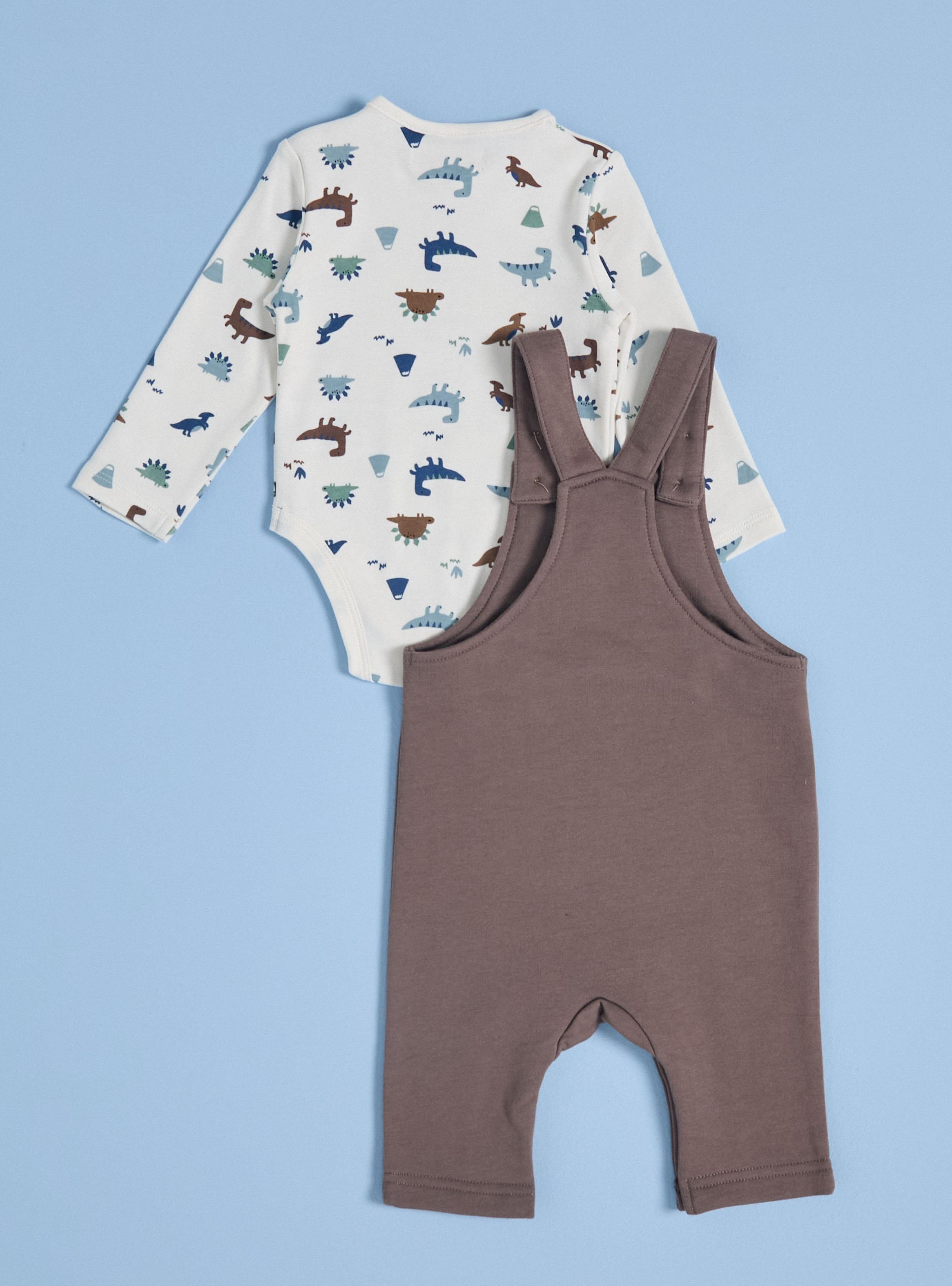 Conjunto Jardinera y Body de Algodón Niño-2