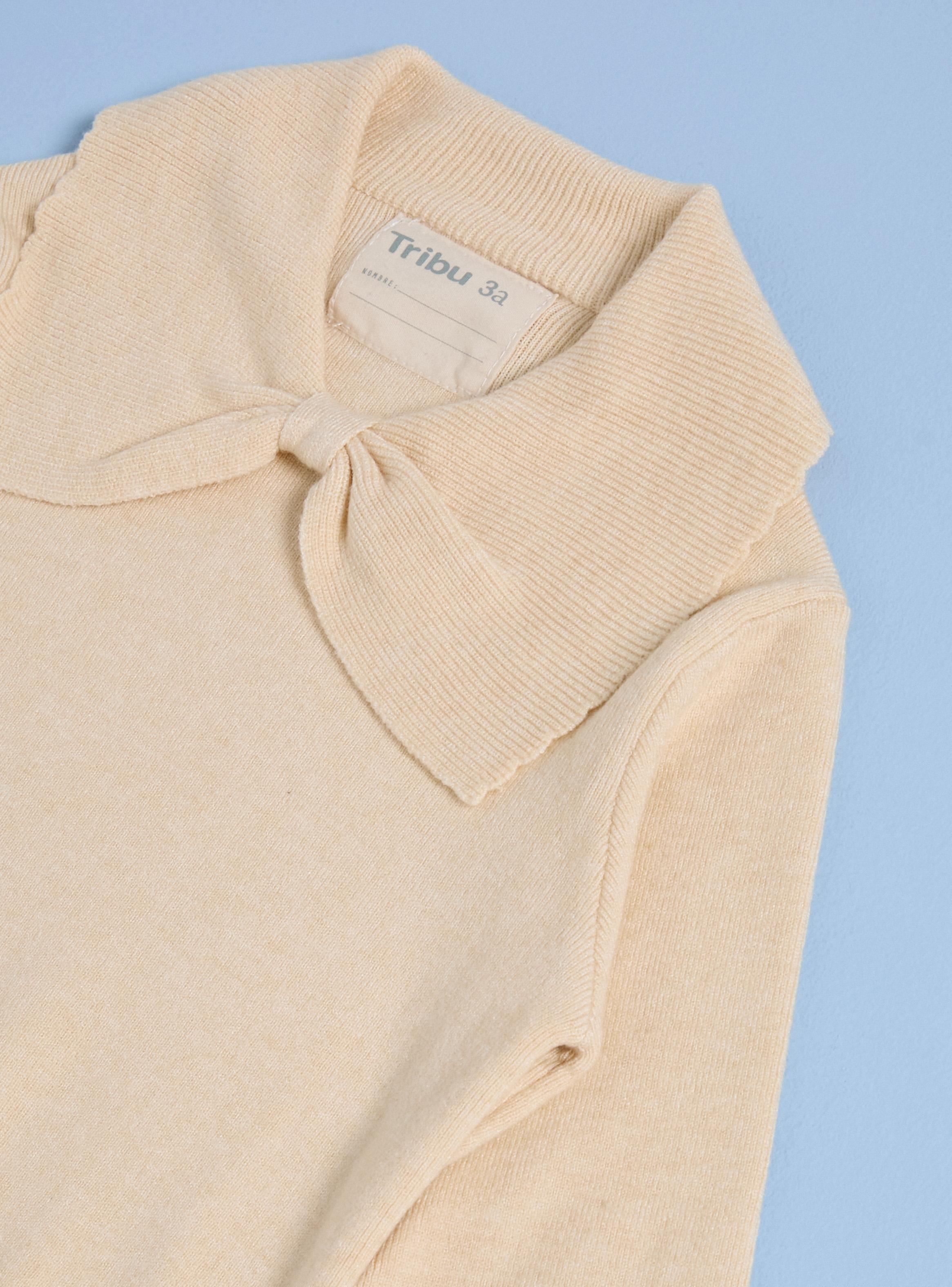 Sweater con Cuello en Forma de Cinta-3