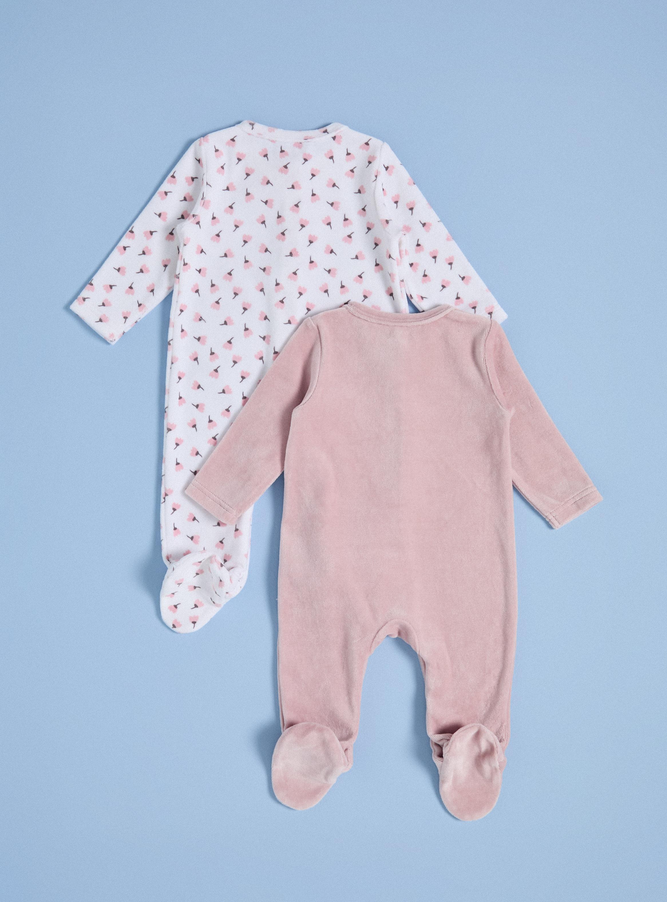 Osito 2 Piezas Print de Flores y Liso-2