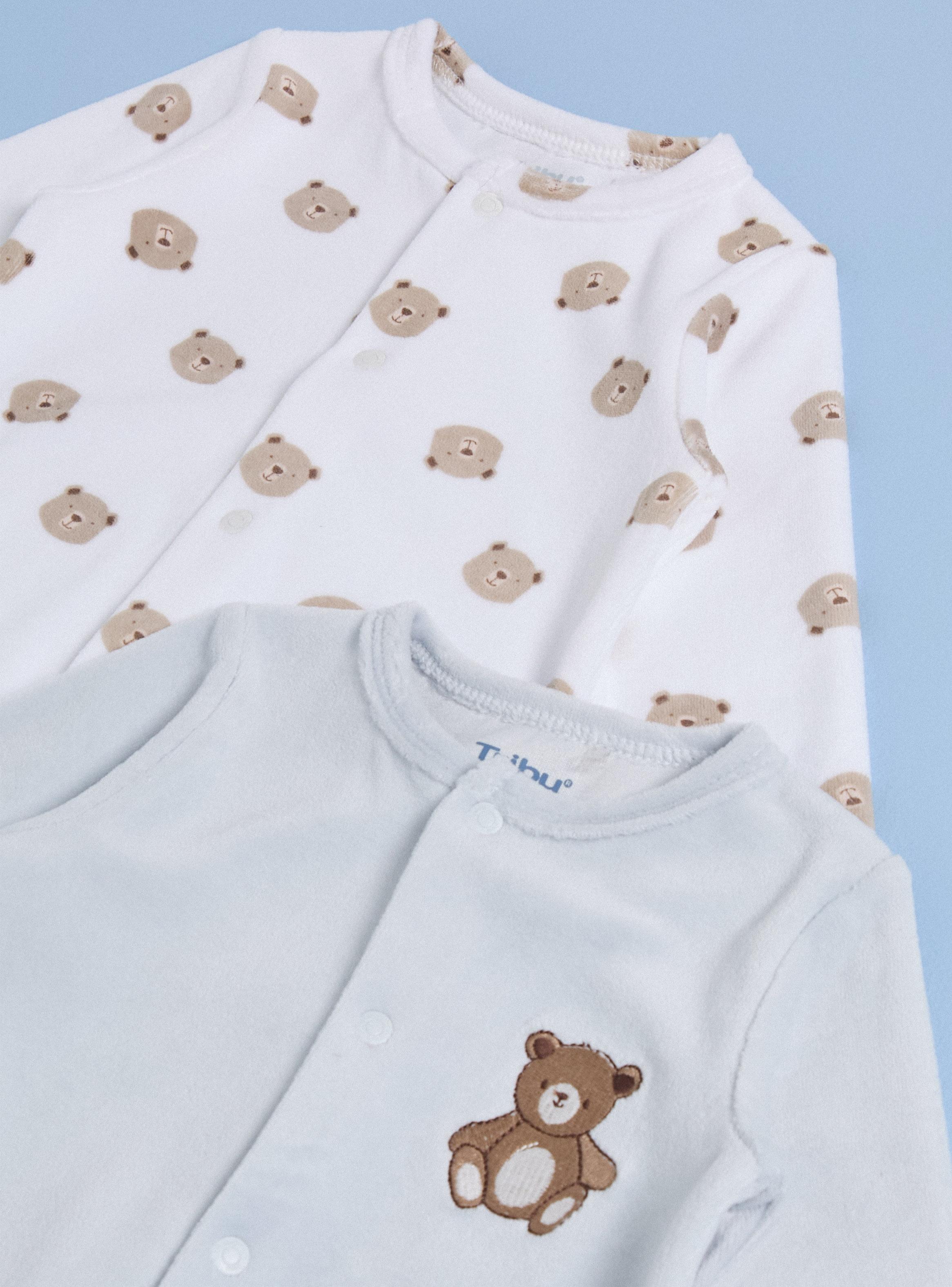 Osito 2 Piezas con Print de Ositos y Liso-3