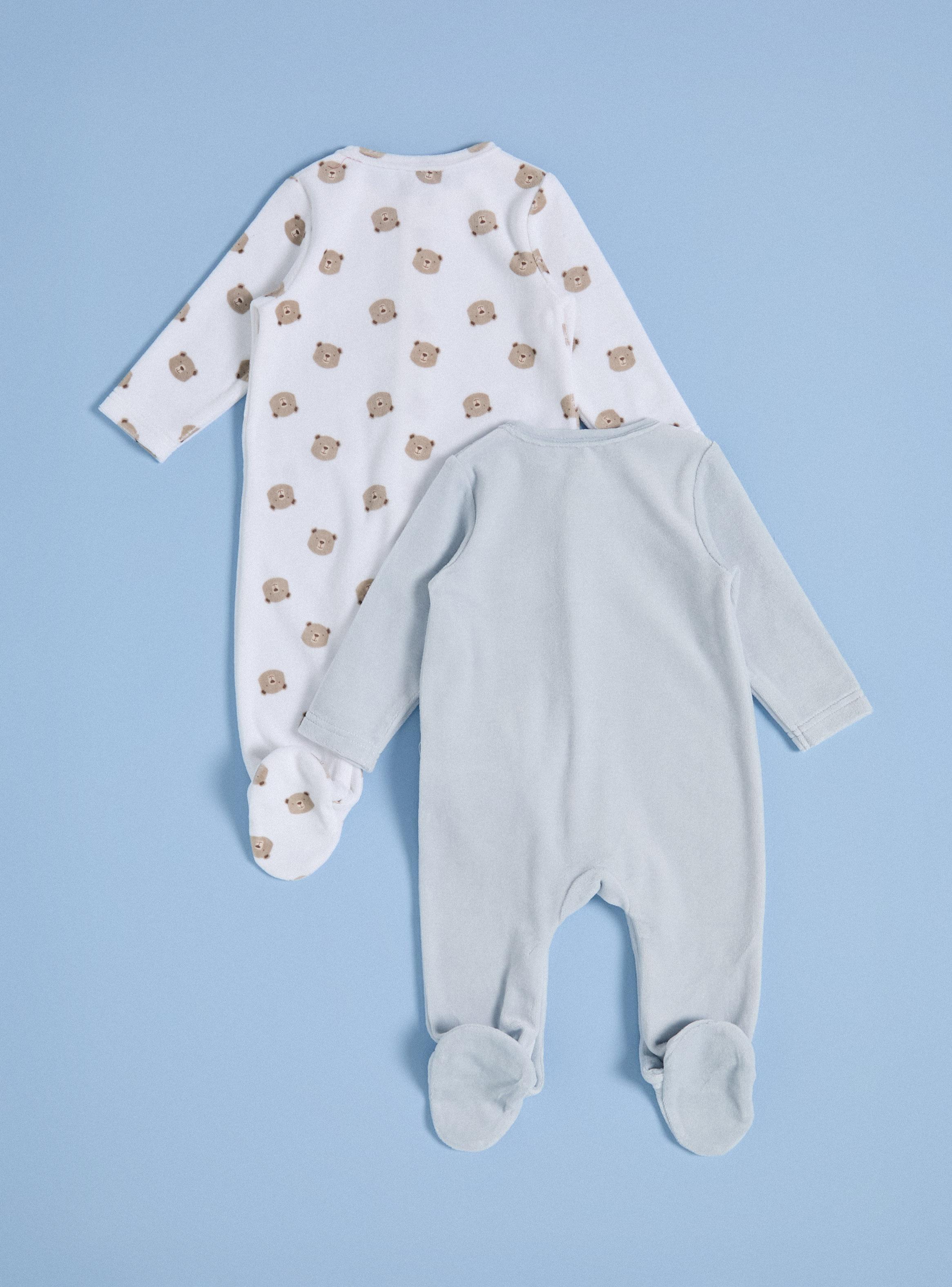 Osito 2 Piezas con Print de Ositos y Liso-2