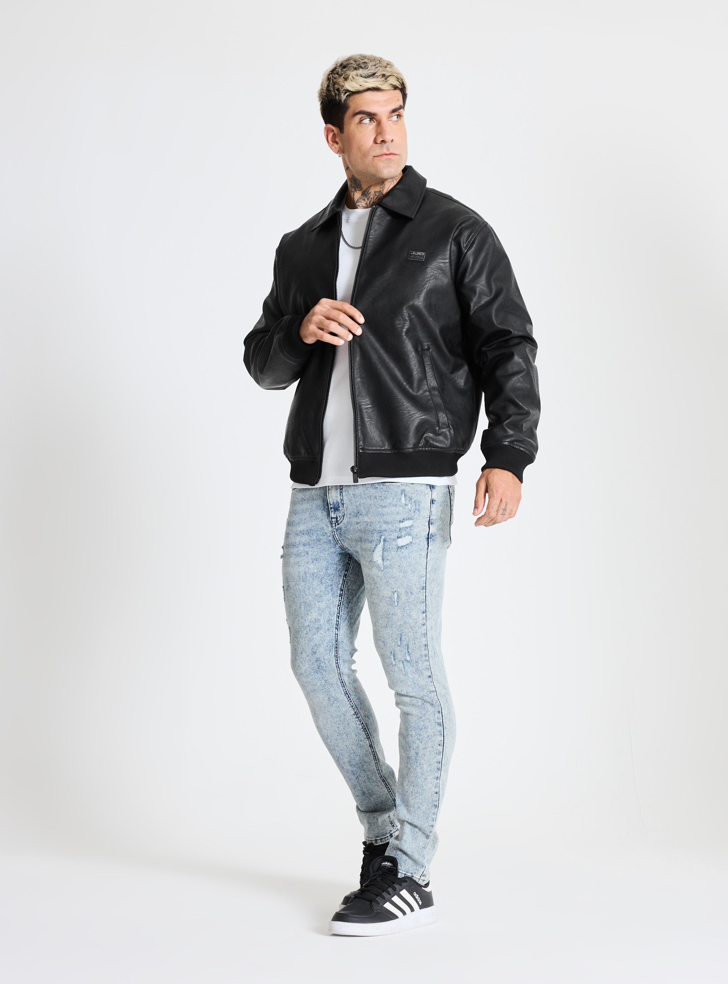 Chaqueta Bomber Tela Jacquard-4