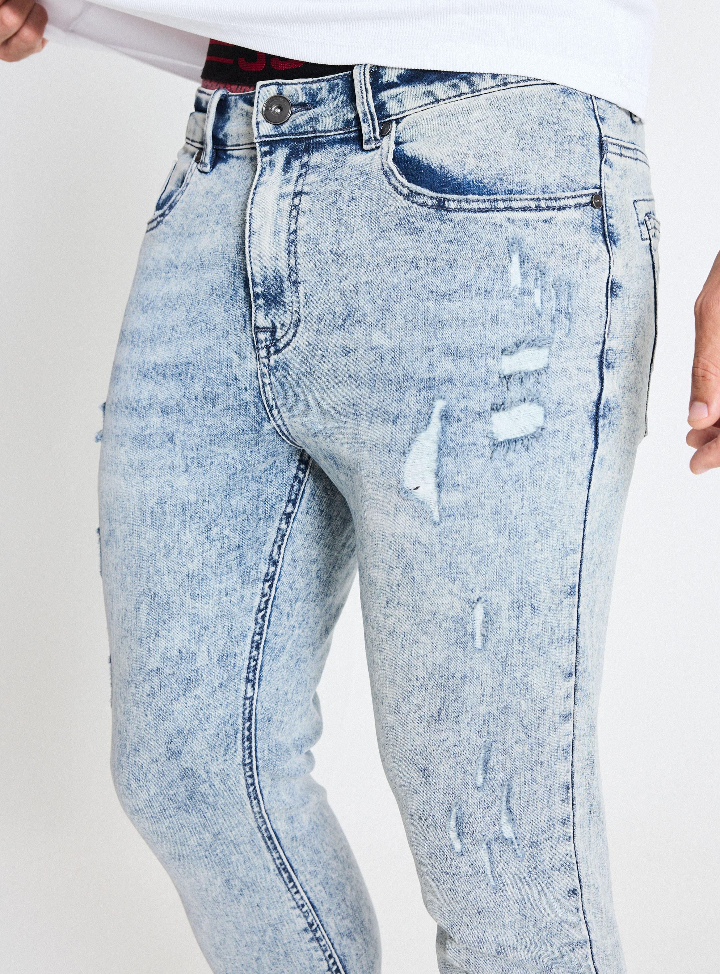 Jeans Skinny Gravillado con Rasguños-2