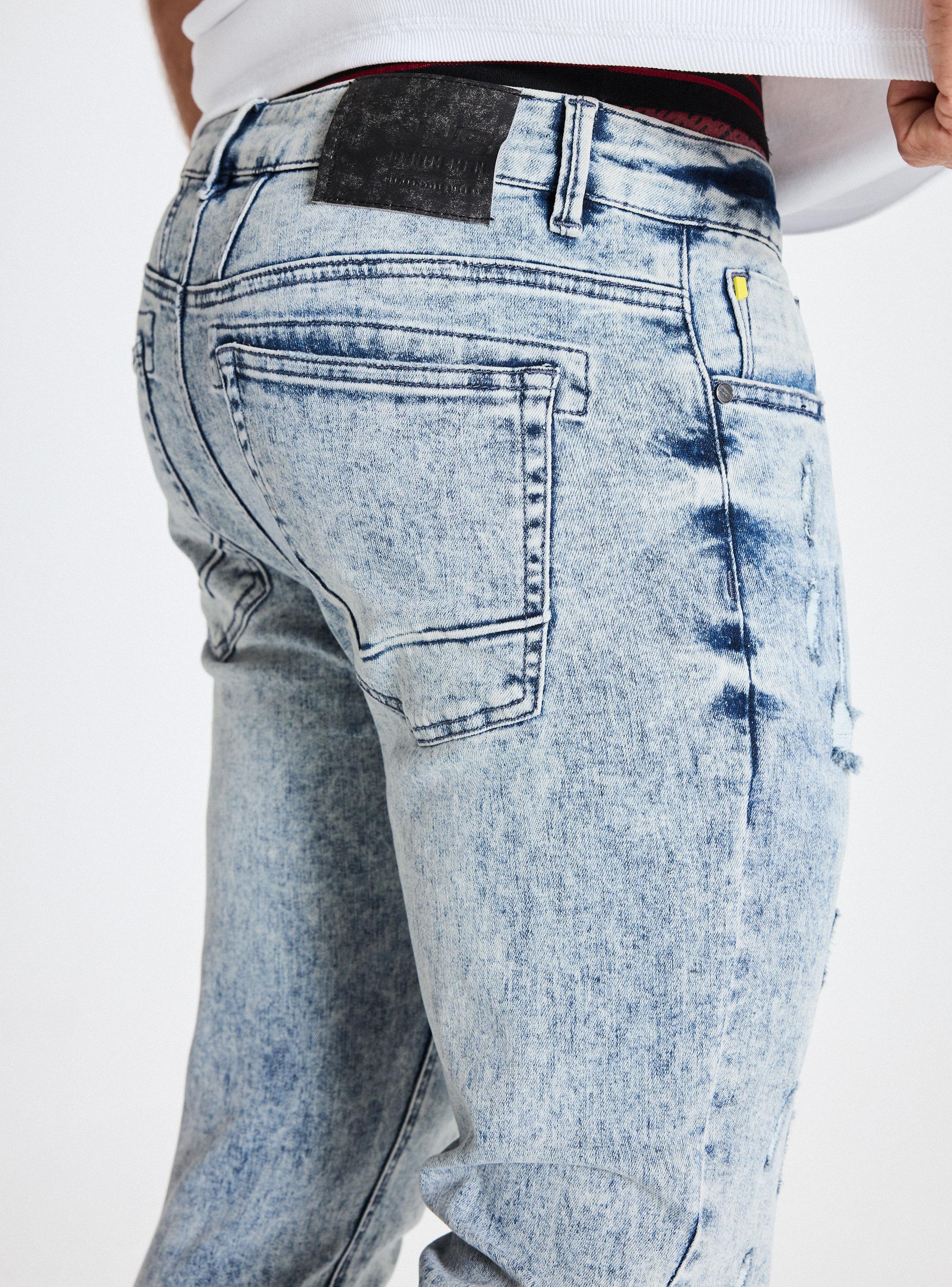 Jeans Skinny Gravillado con Rasguños-3