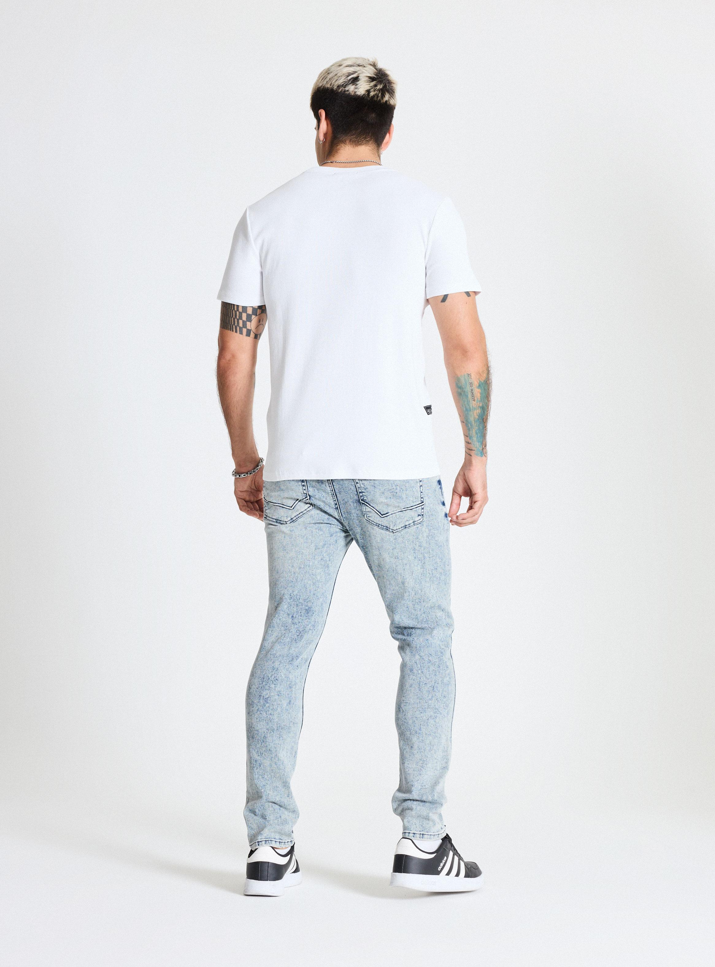 Jeans Skinny Gravillado con Rasguños-5