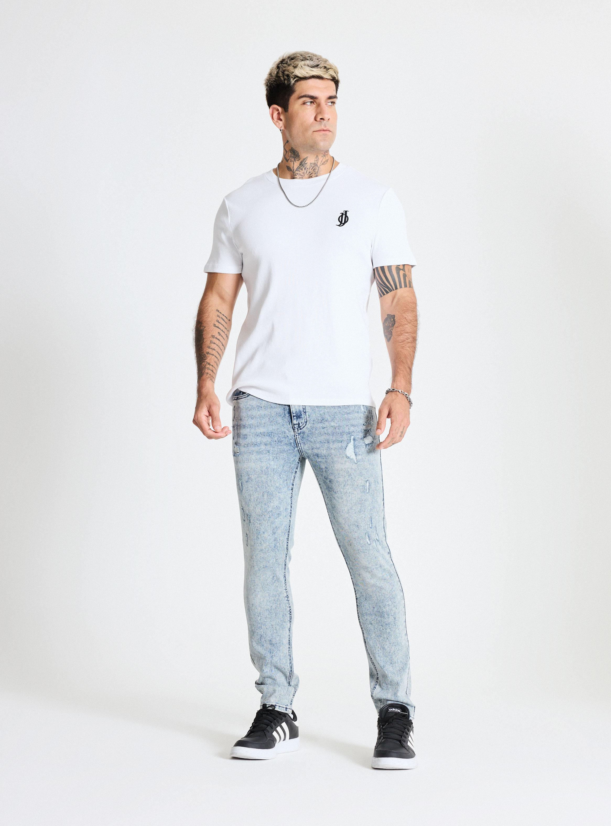 Jeans Skinny Gravillado con Rasguños-4