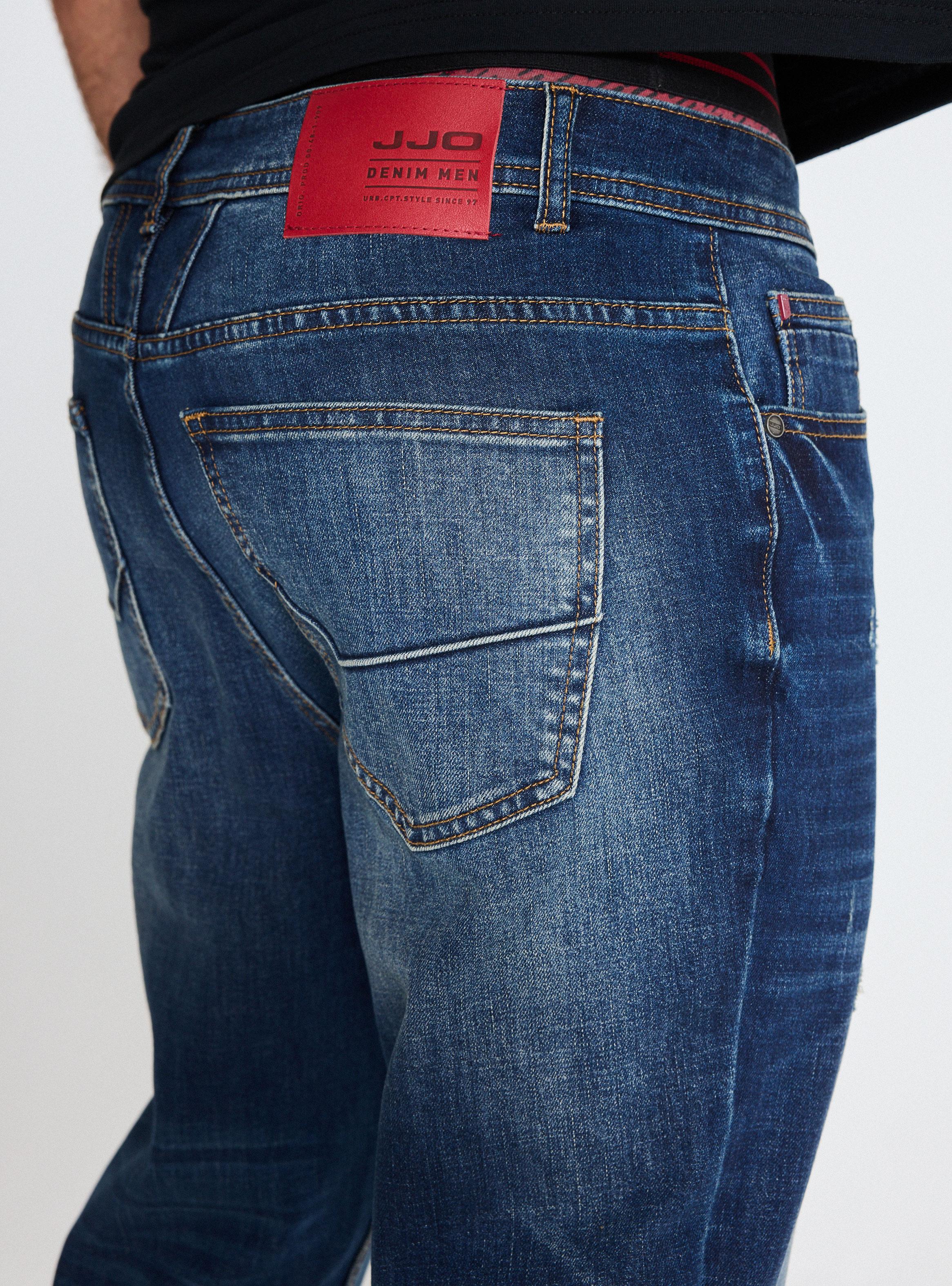 Jeans Skinny Lavado Contrastado con Roturas-3