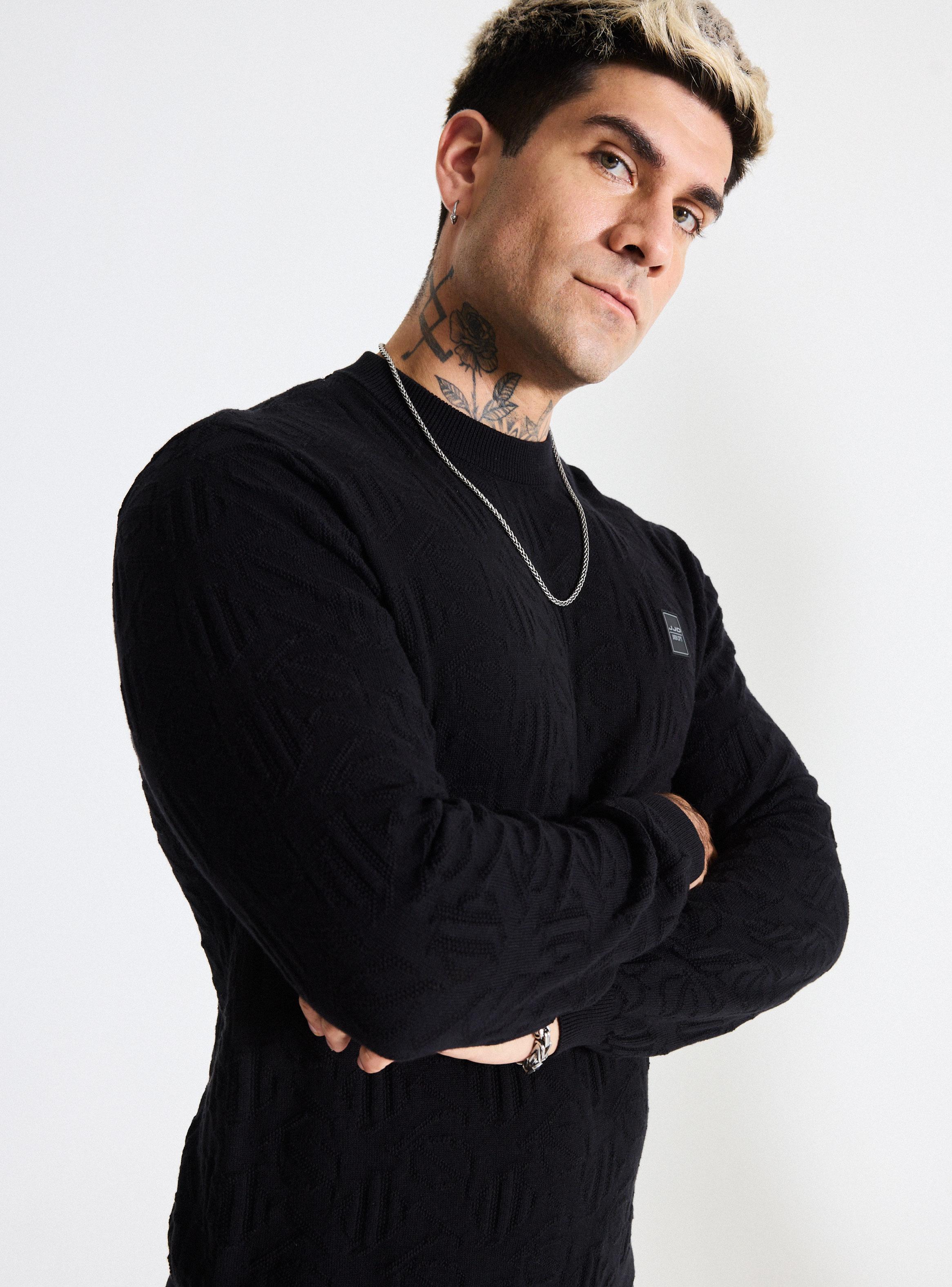 Sweater Tejido Jacquard Con Logo Couple-2