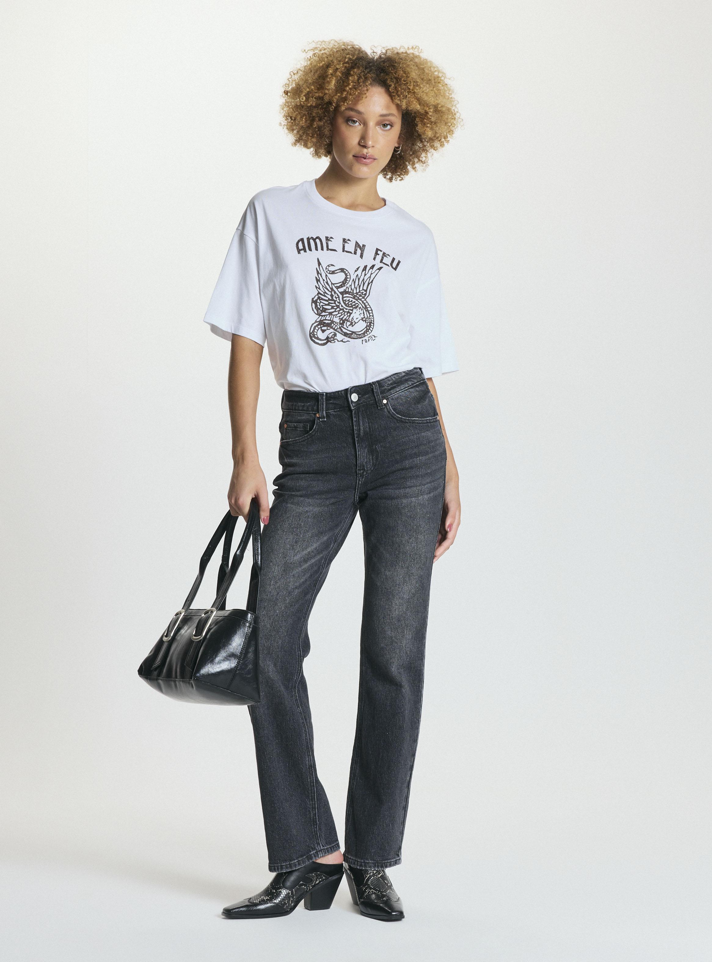 Jeans Straight Tiro Medio-4