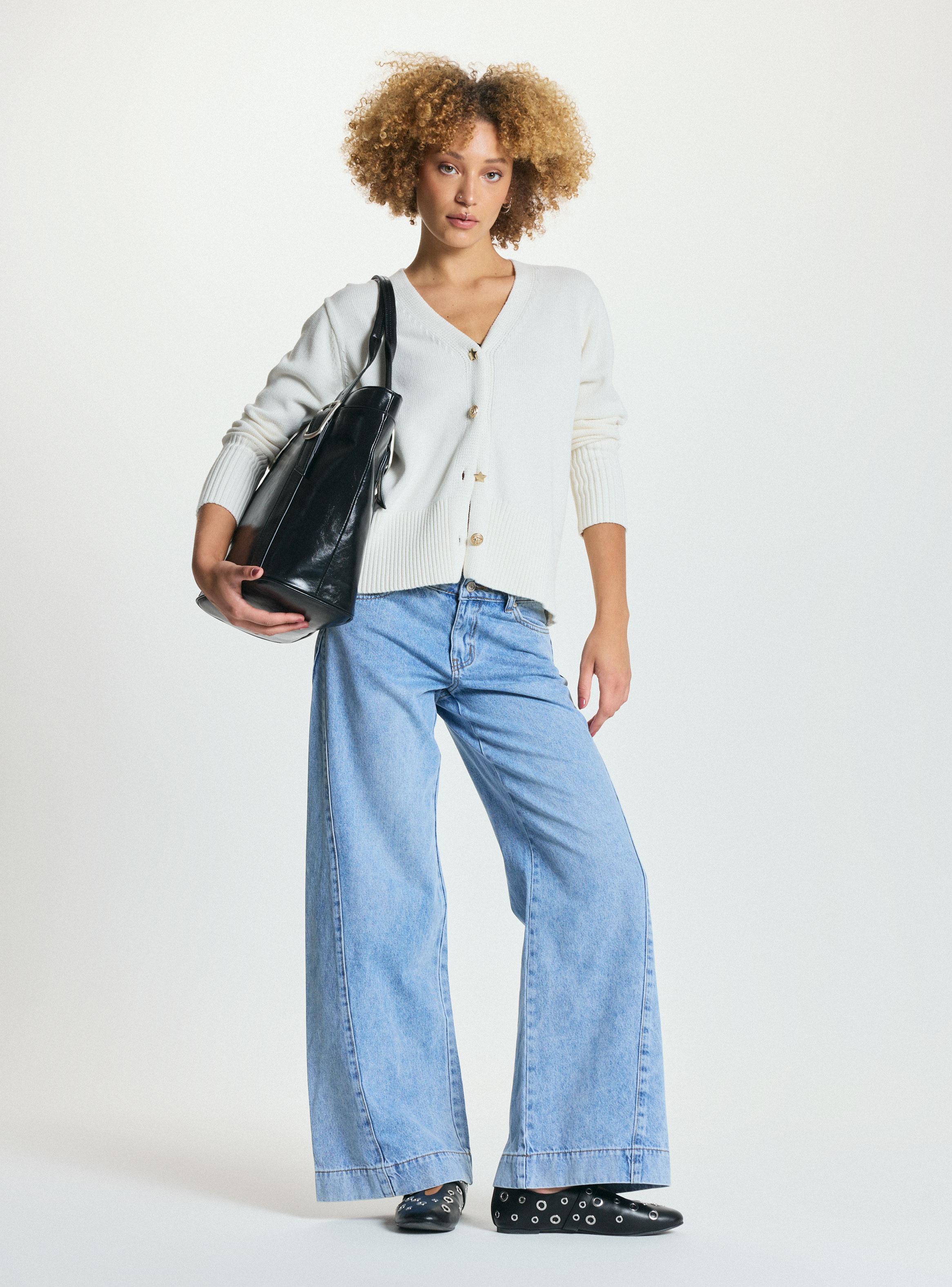 Jeans Extreme Wide Leg Tiro Alto-4