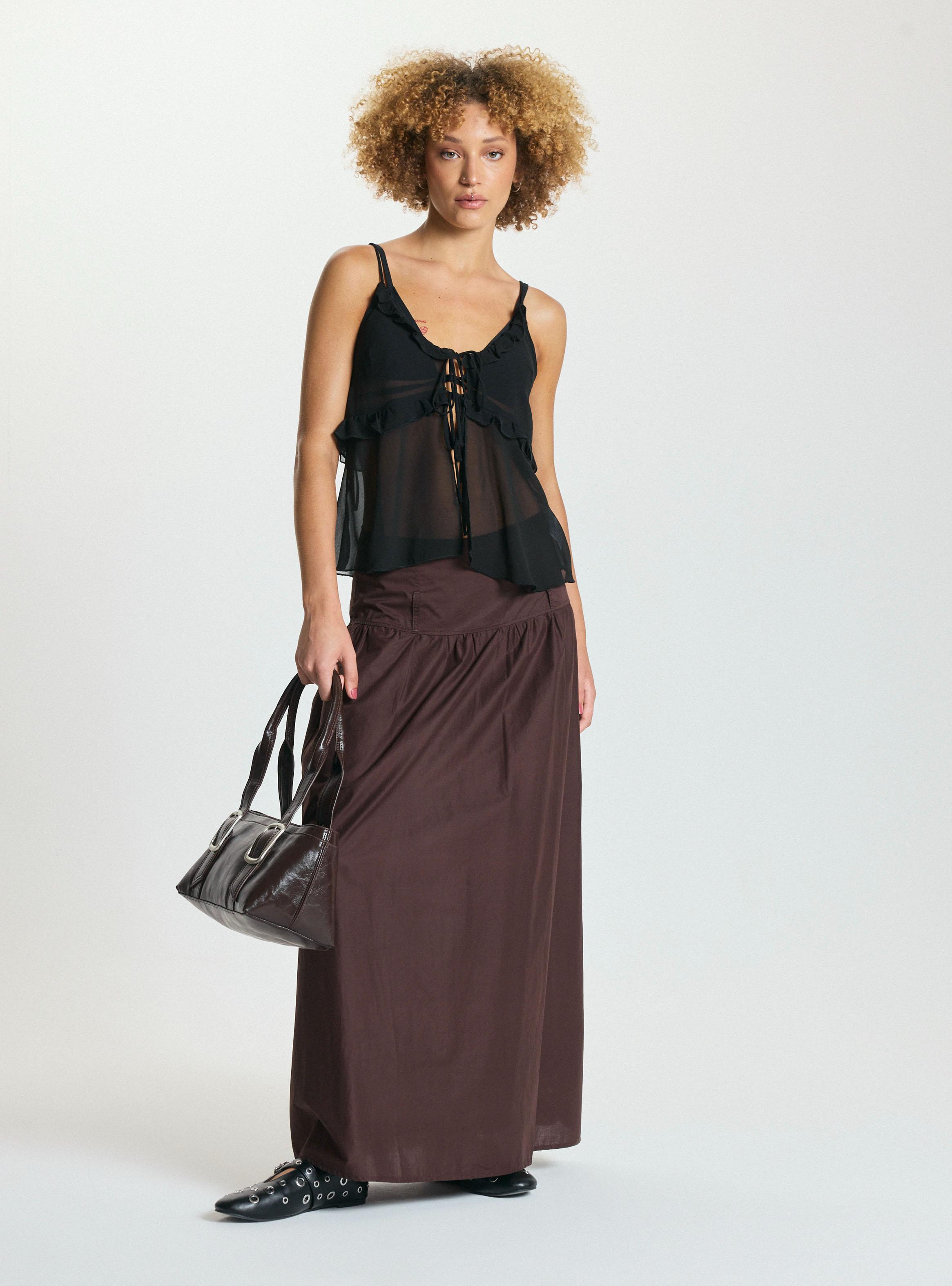 Falda Larga Pliegues-4