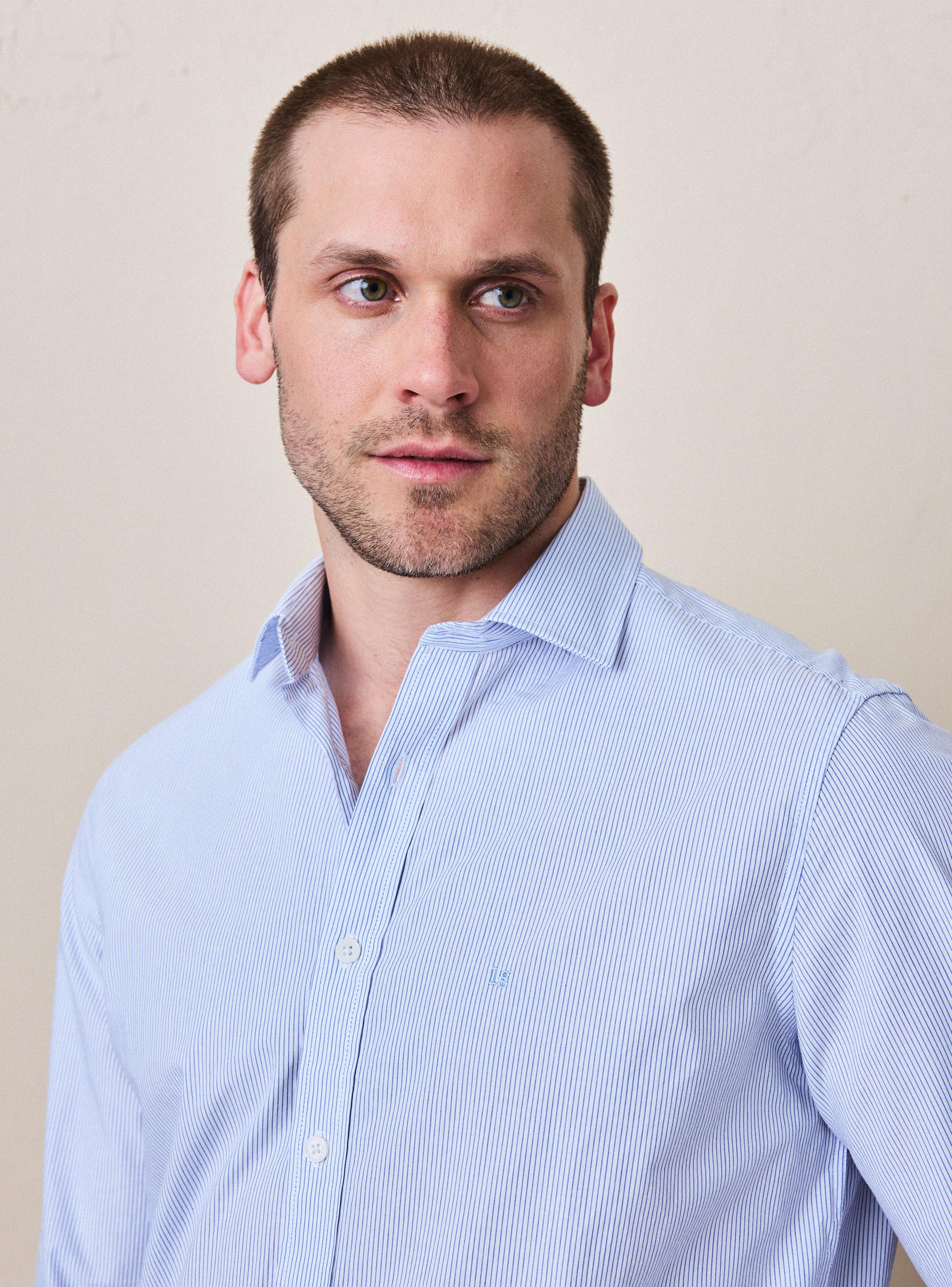 Camisa Manga Larga Poplin Algodón Rayas-2