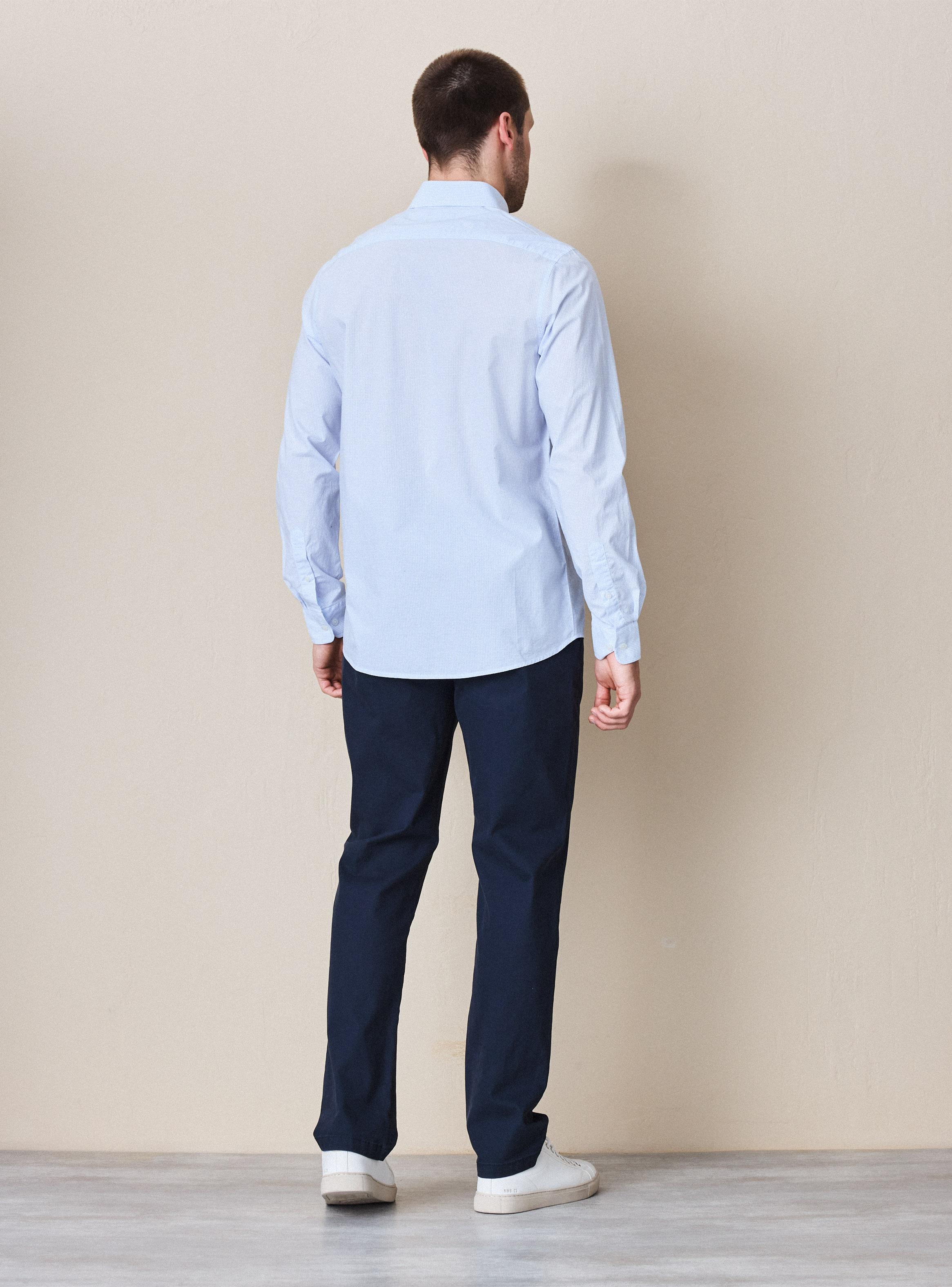 Camisa Manga Larga Poplin Algodón Cuadros-5