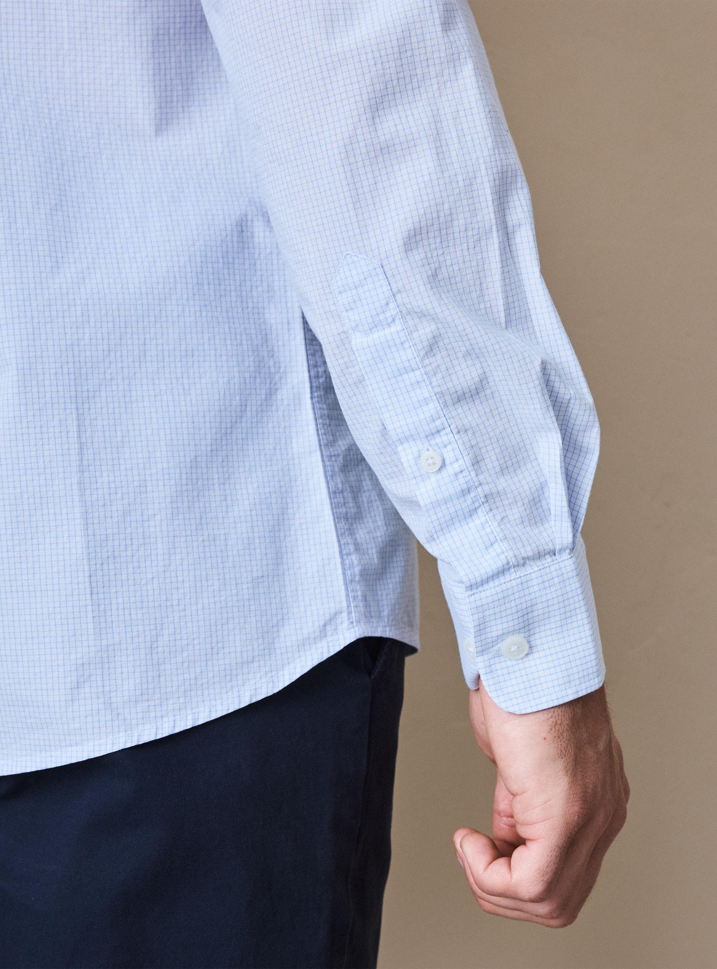 Camisa Manga Larga Poplin Algodón Cuadros-3