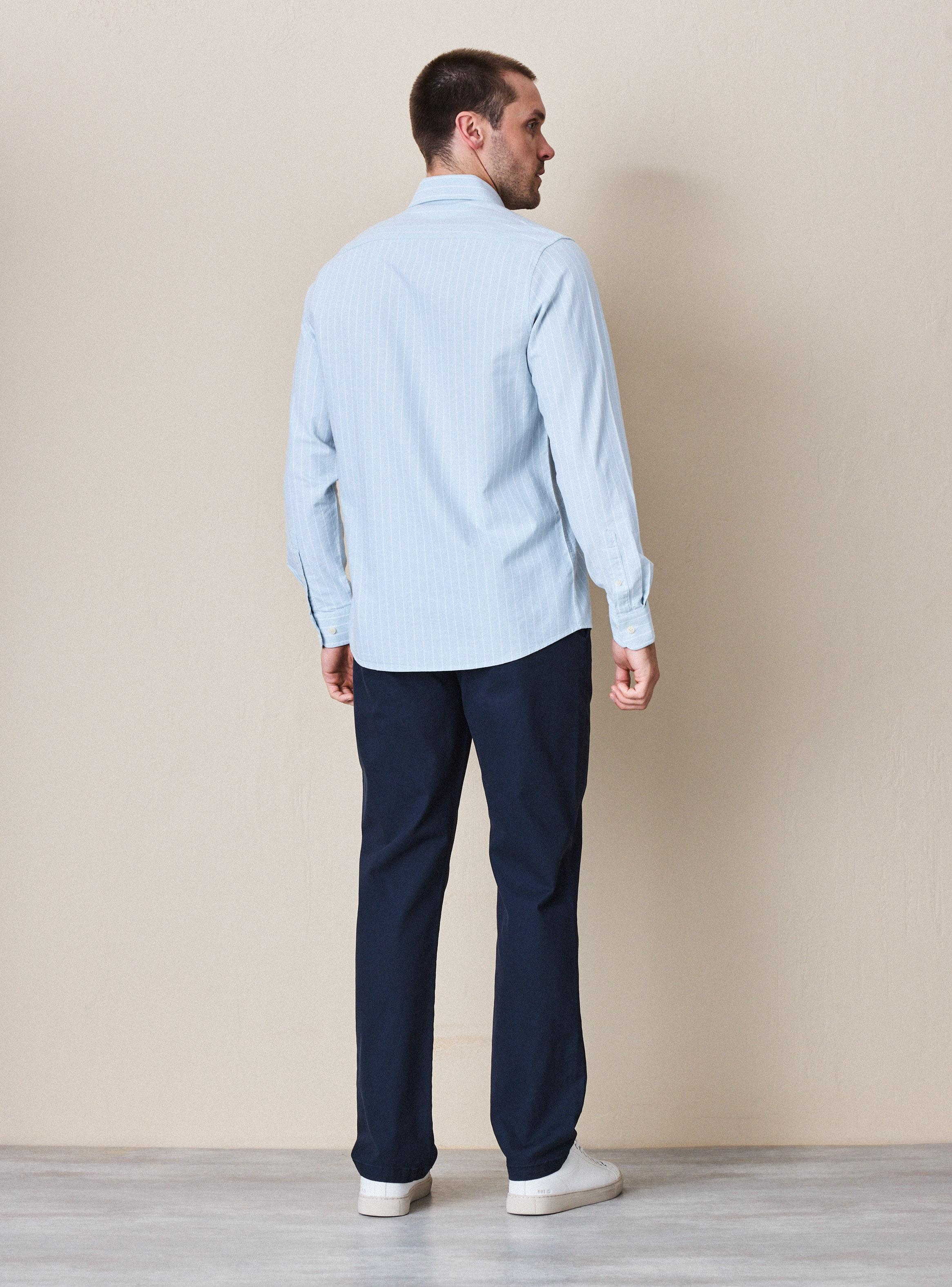 Camisa Manga Larga Algodón Oxford Rayas-5