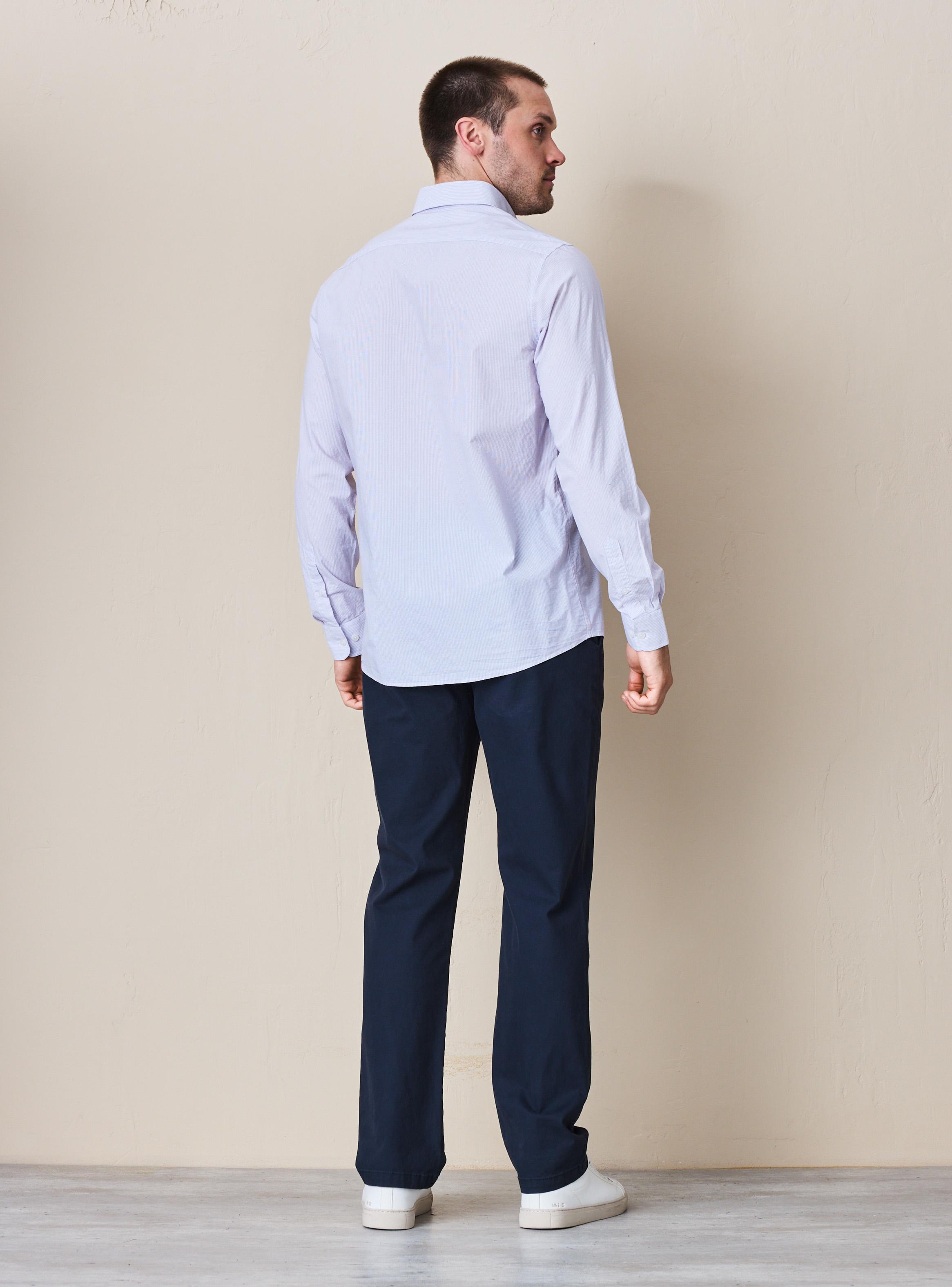 Camisa Manga Larga Algodón Líneas-5