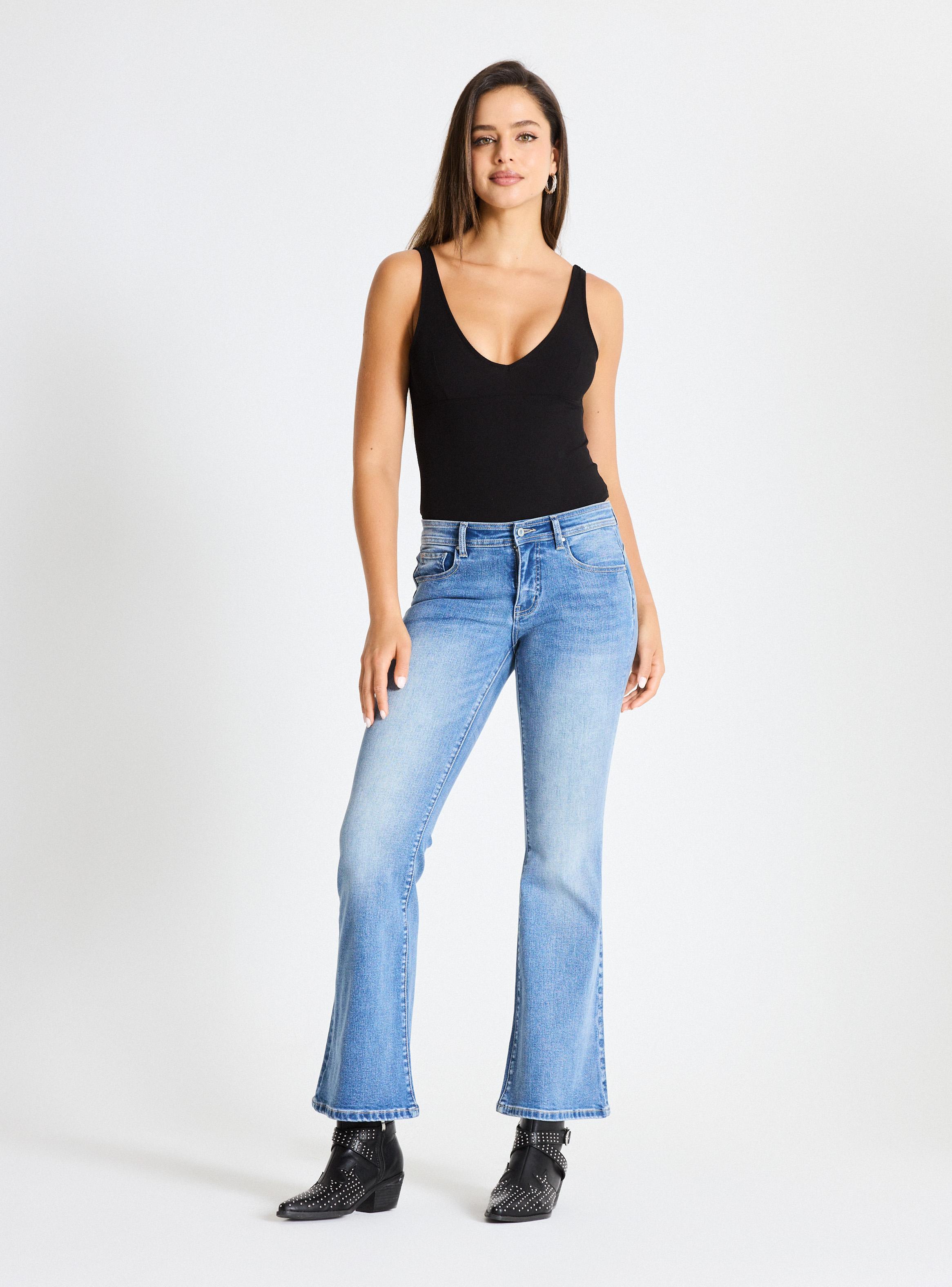 Jeans Flare Push Up Lavado Difuminado-5