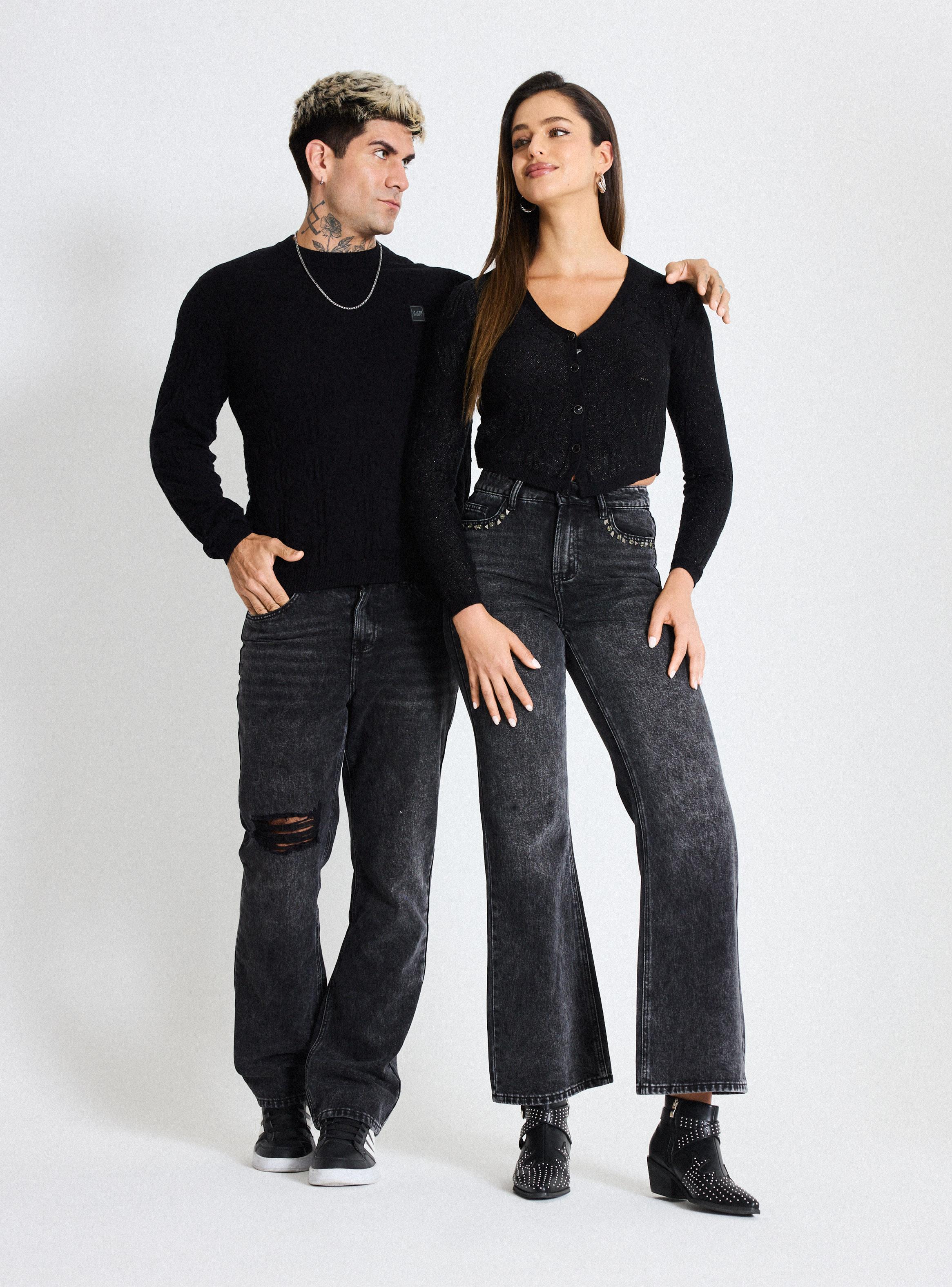 Chaleco Cárdigan Jacquard Terminación en Punta-4