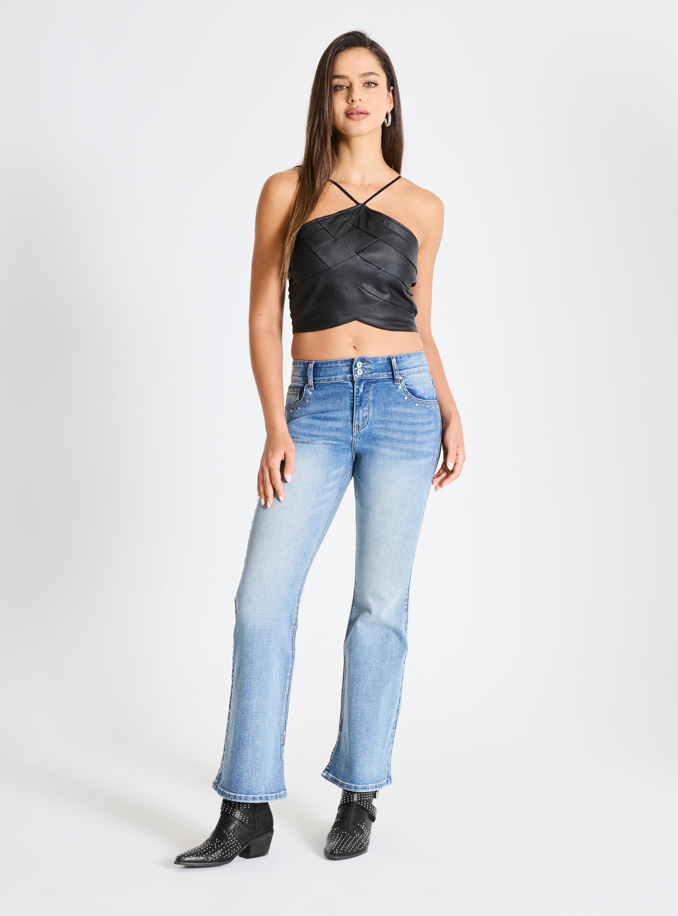 Polera Peto Halter Tela Engomada-4