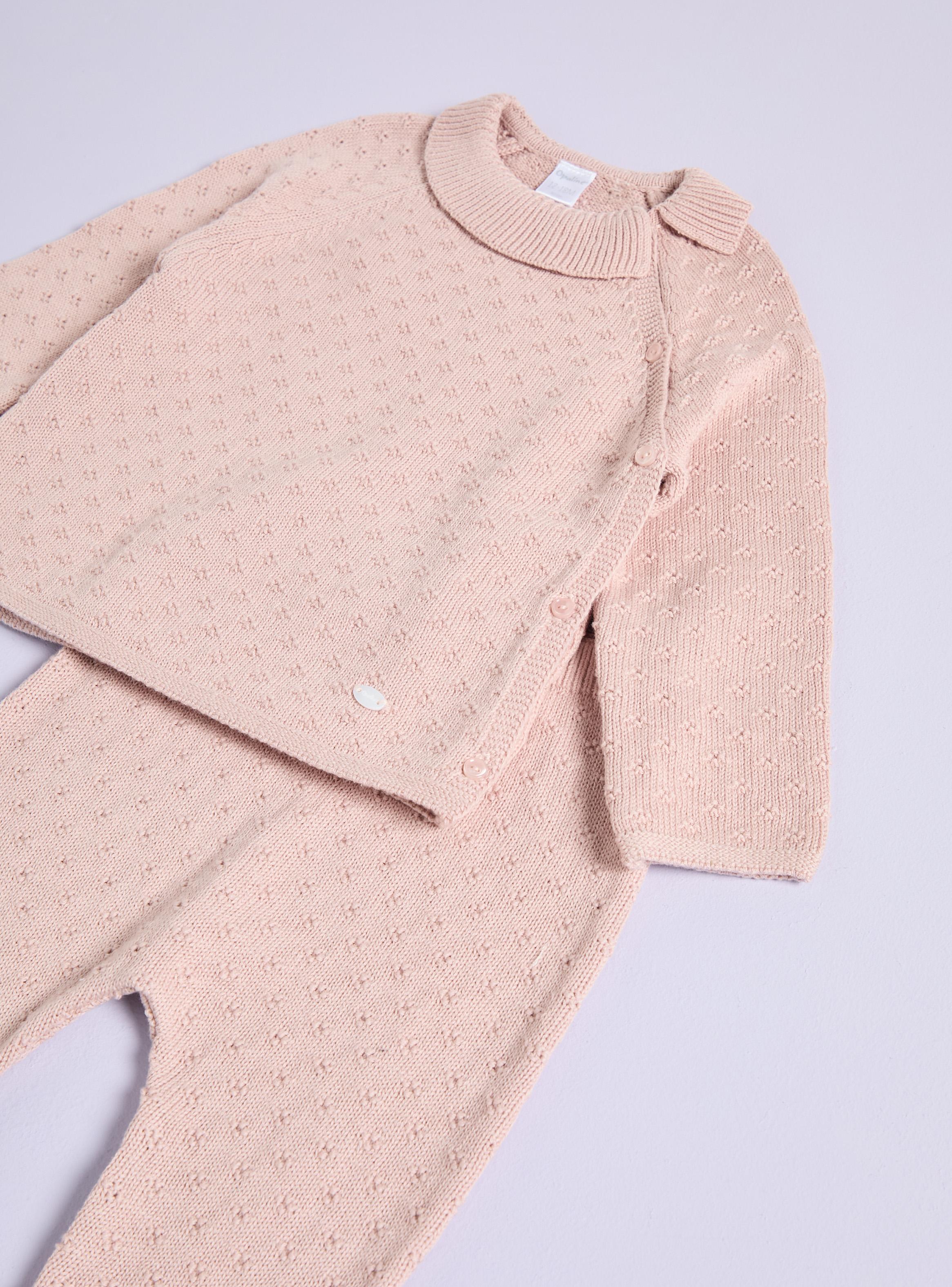 Conjunto Tejido Vuelitos en Cuello con Botones-3