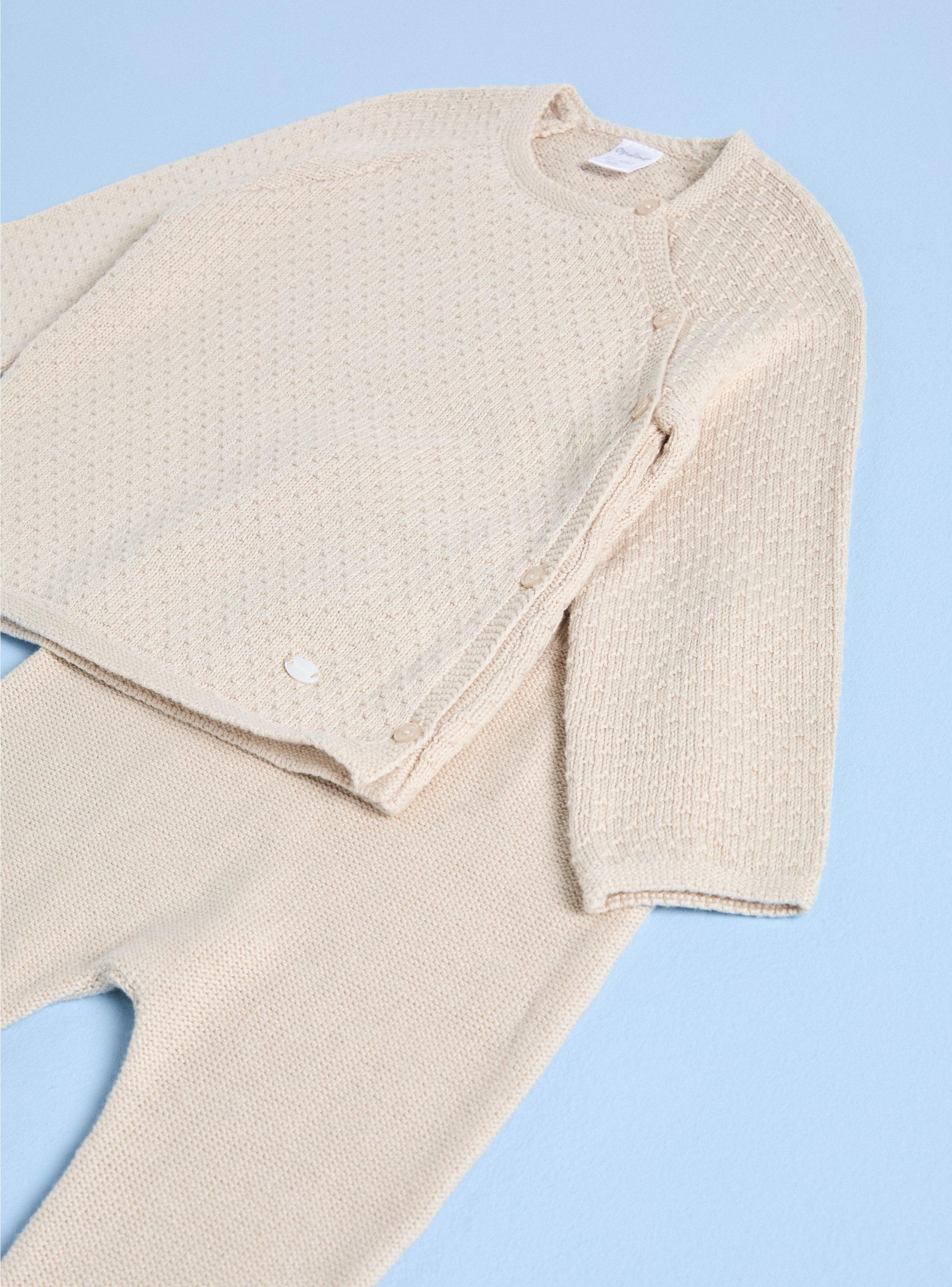 Conjunto Tejido Trenzado con Botones-3