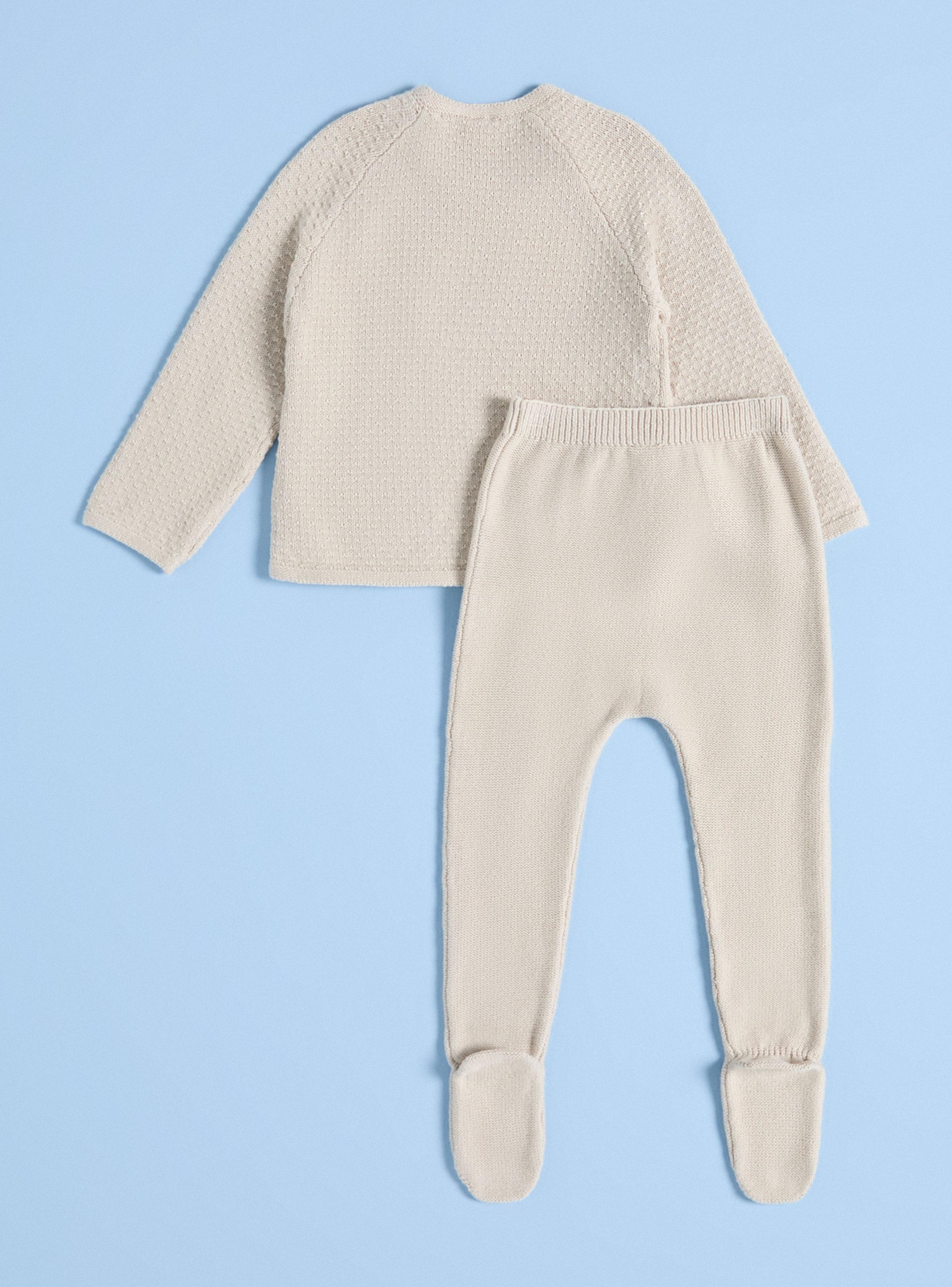 Conjunto Tejido Trenzado con Botones-2