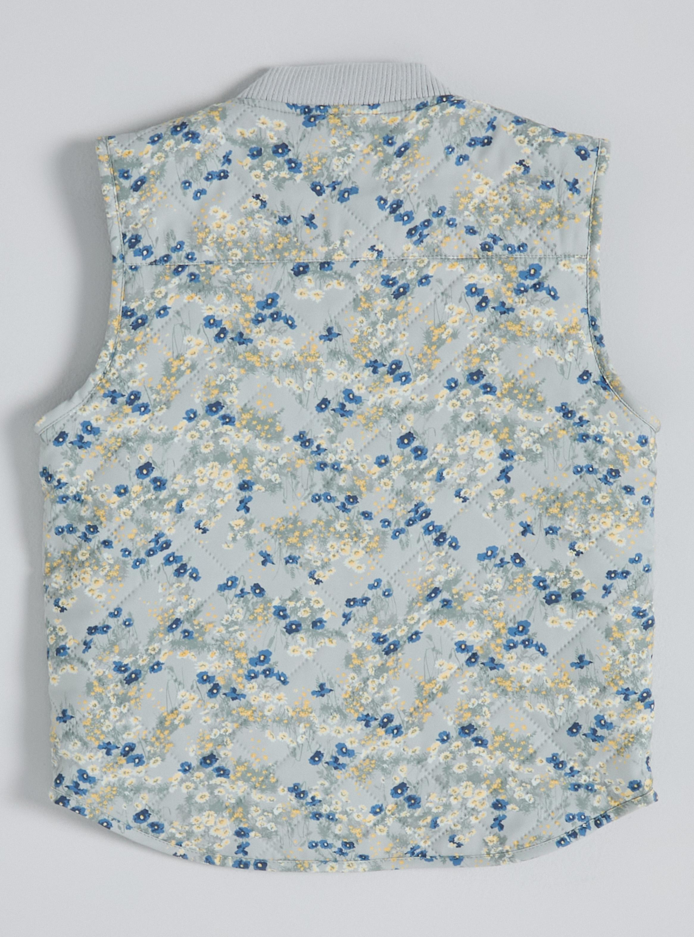 Chaqueta sin Mangas Flores-2