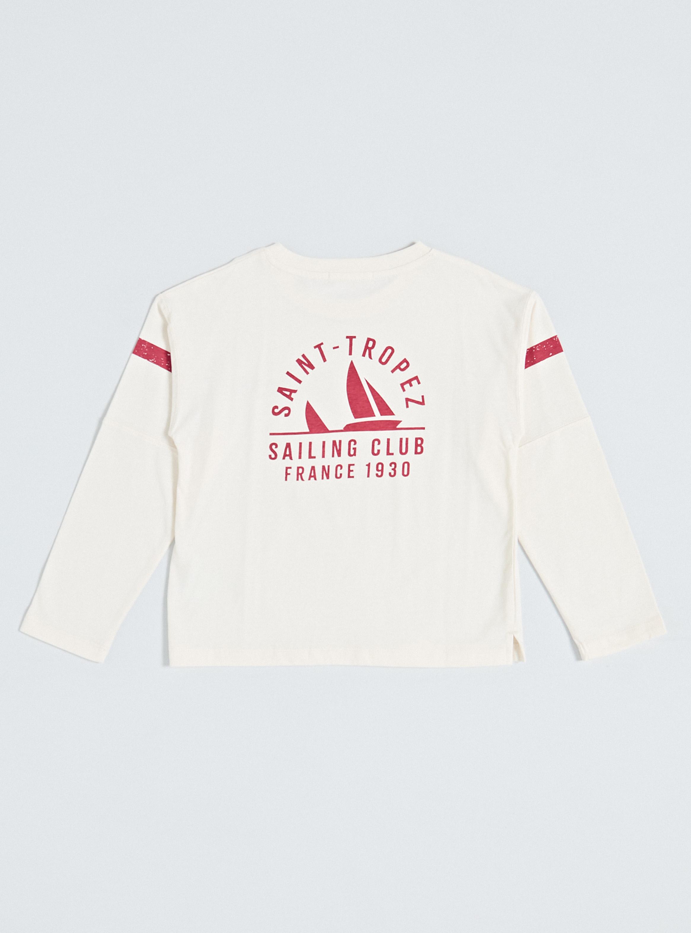 Polera Franja Color en Mangas-2