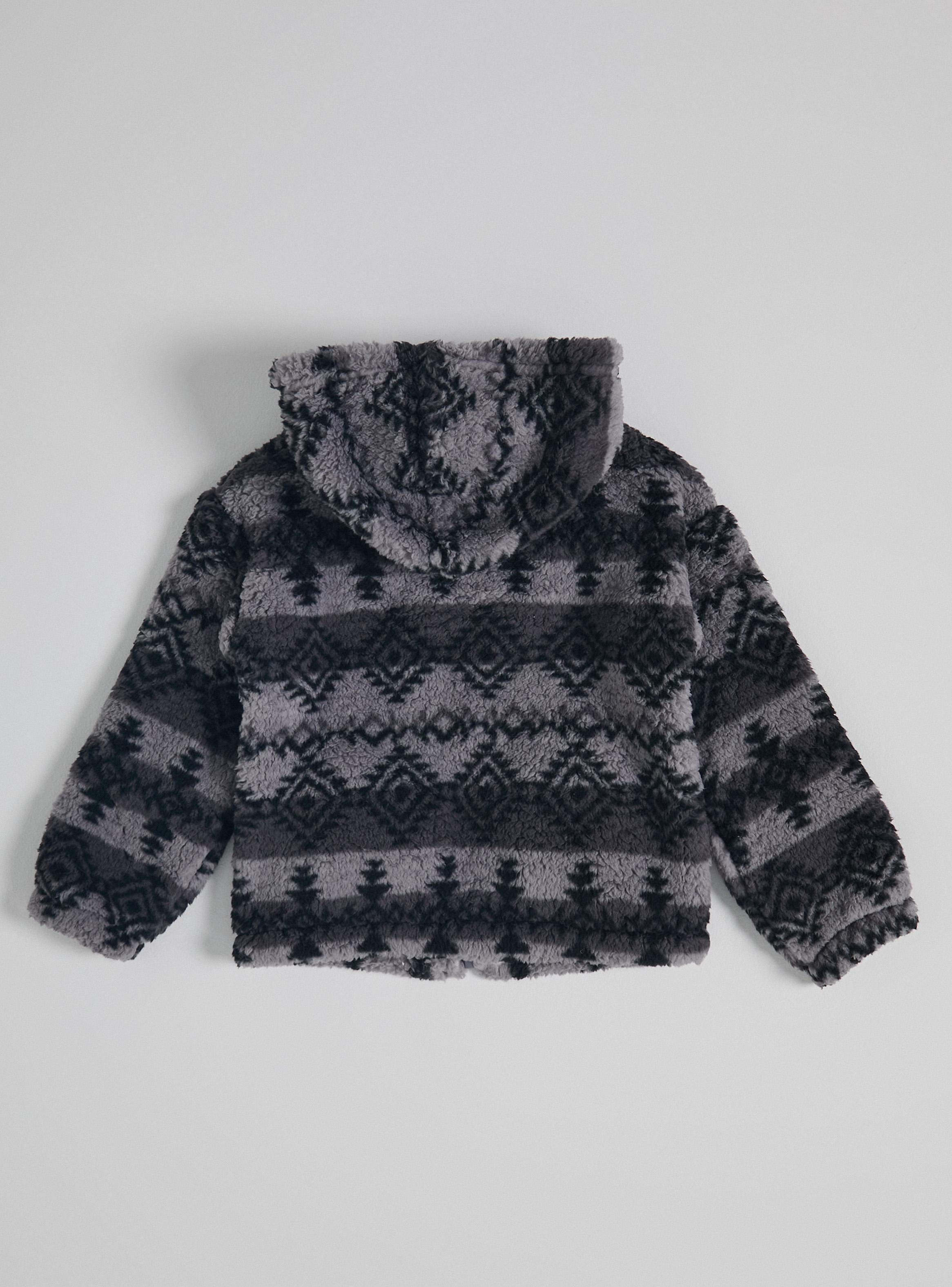 Polerón Polar Sherpa Abierto Estampado-2