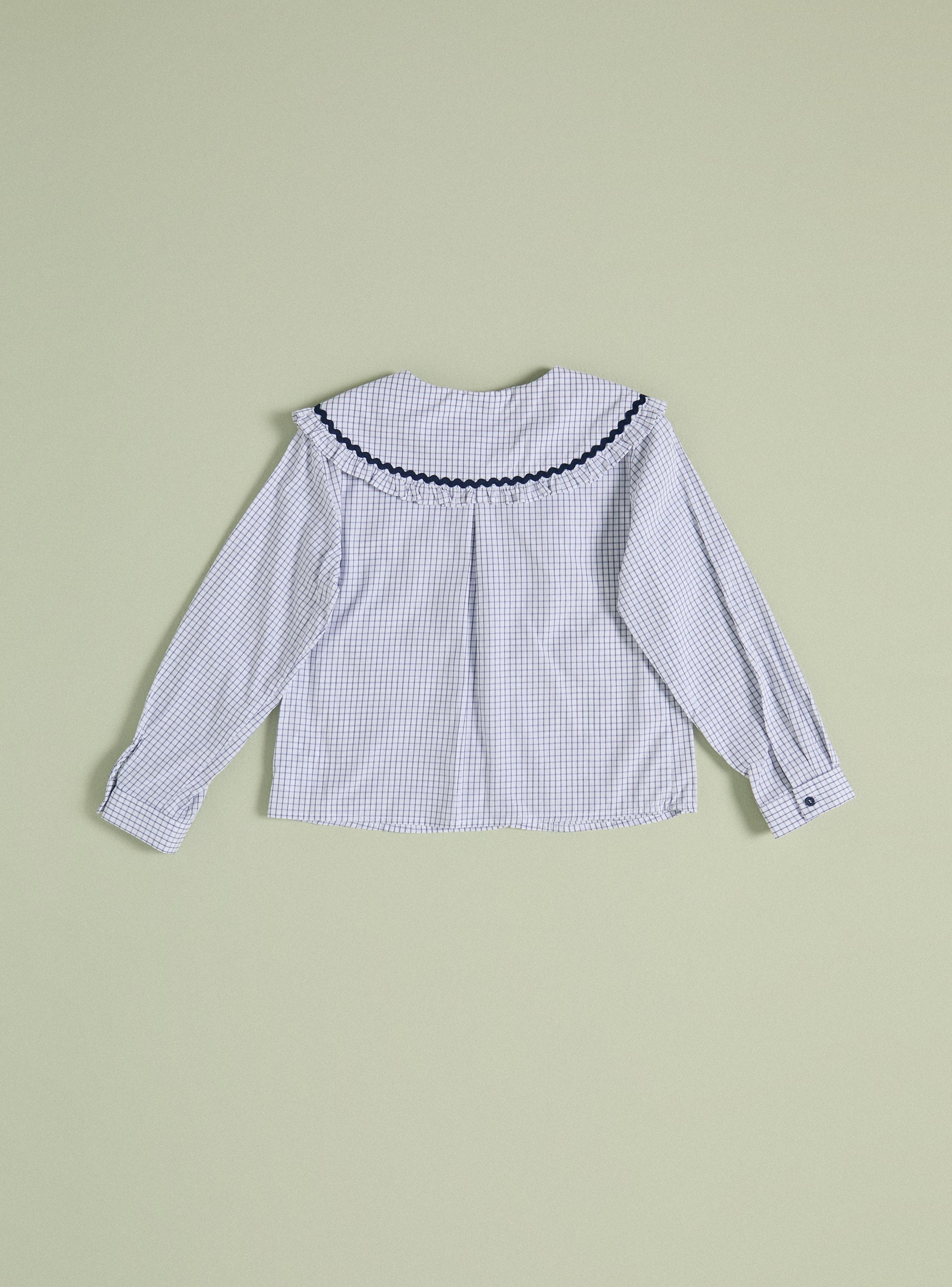 Blusa Cuadrillé Cuello Bobo-2