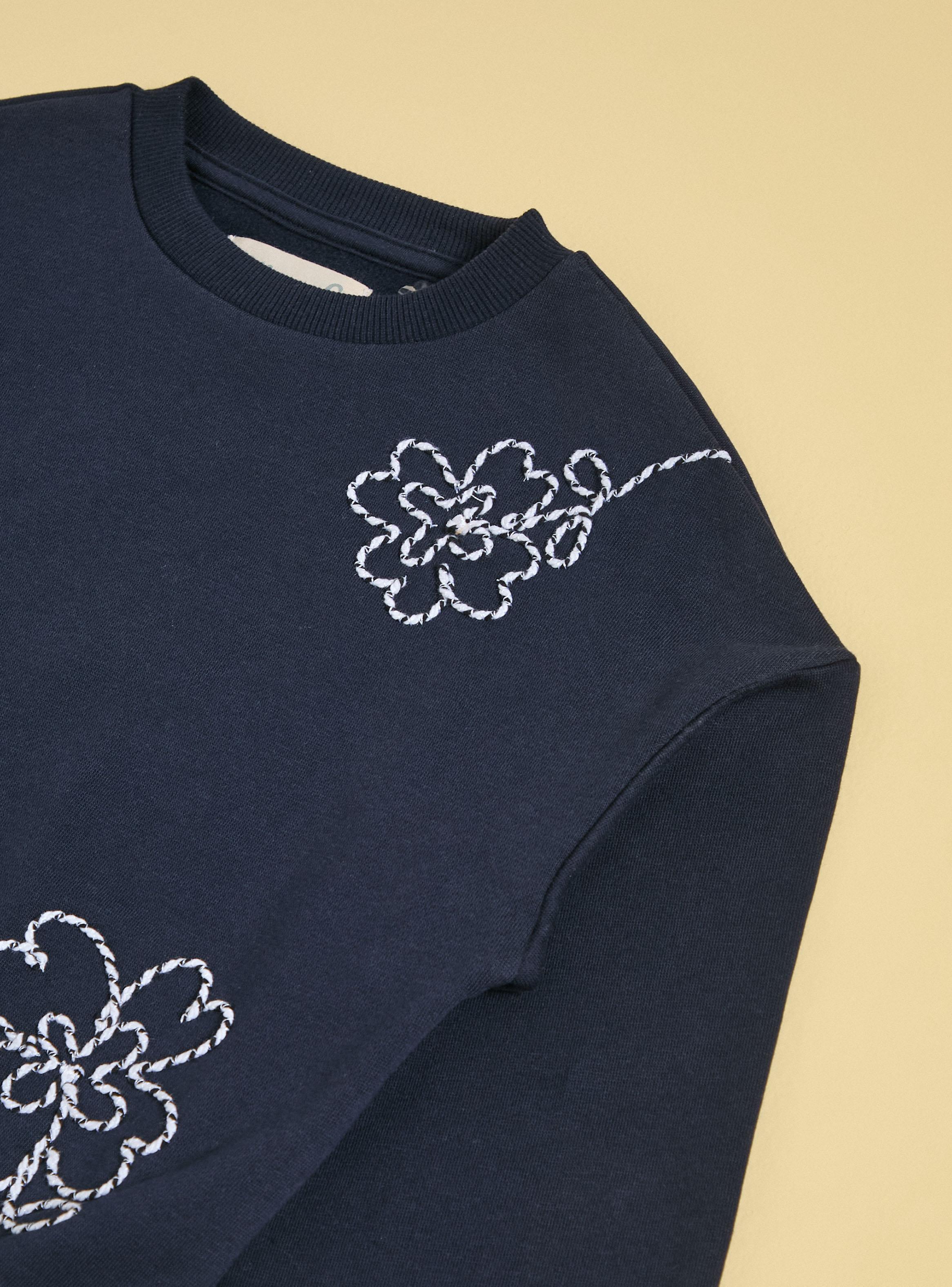 Polerón Diseño Flores con Cordón-3