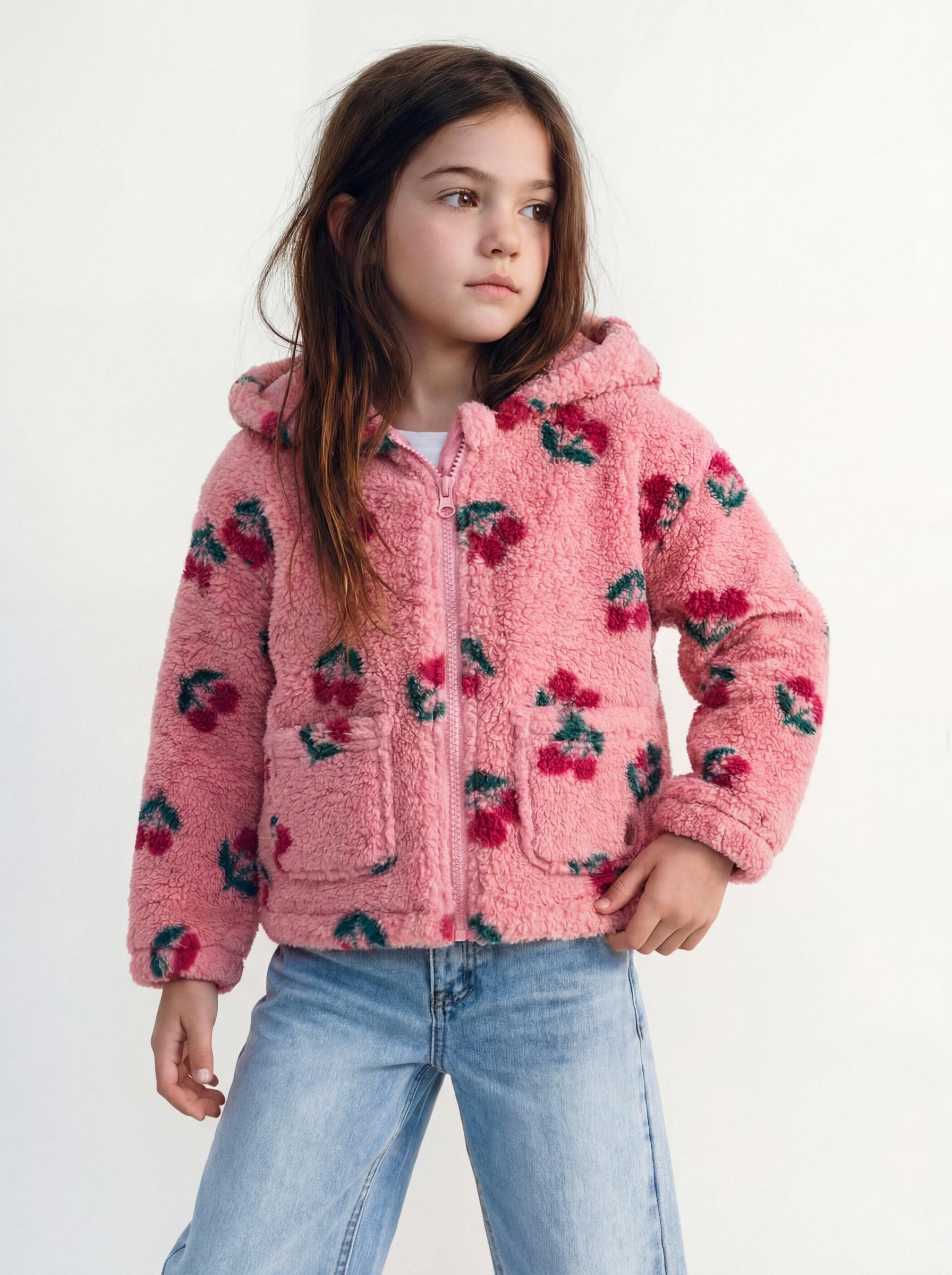 Polerón Polar Sherpa Estampado con Bolsillos-0