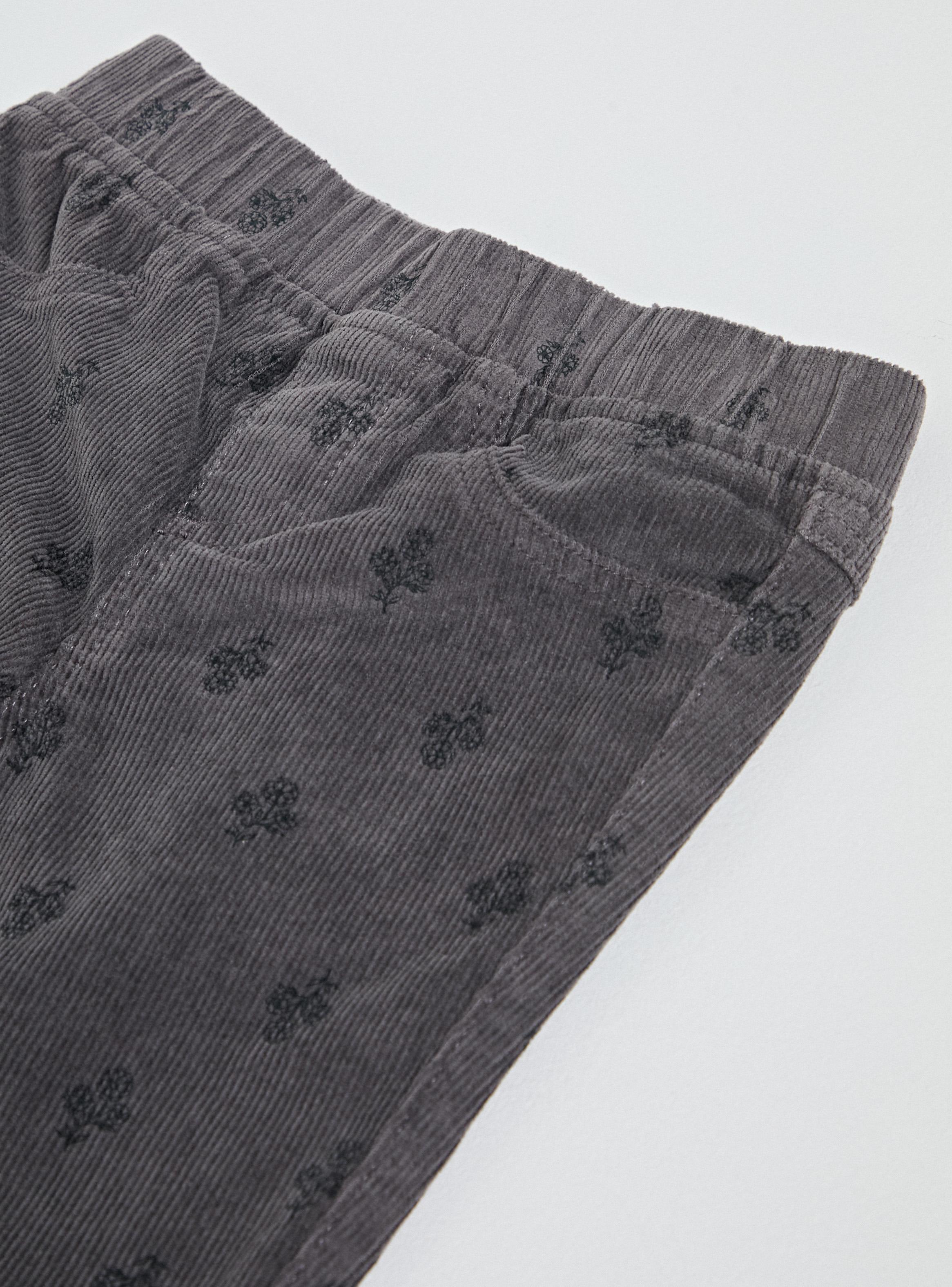 Pantalón Slim Fit Cotelé Estampado Algodón-3