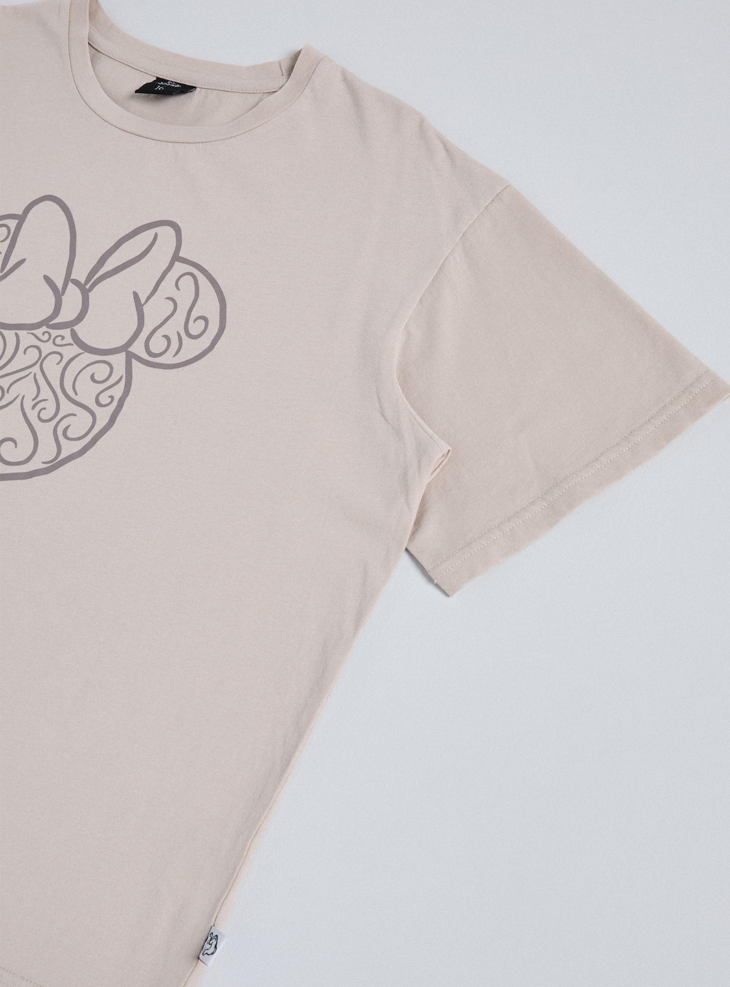 Polera Estampado Brillos Minnie Mouse-3