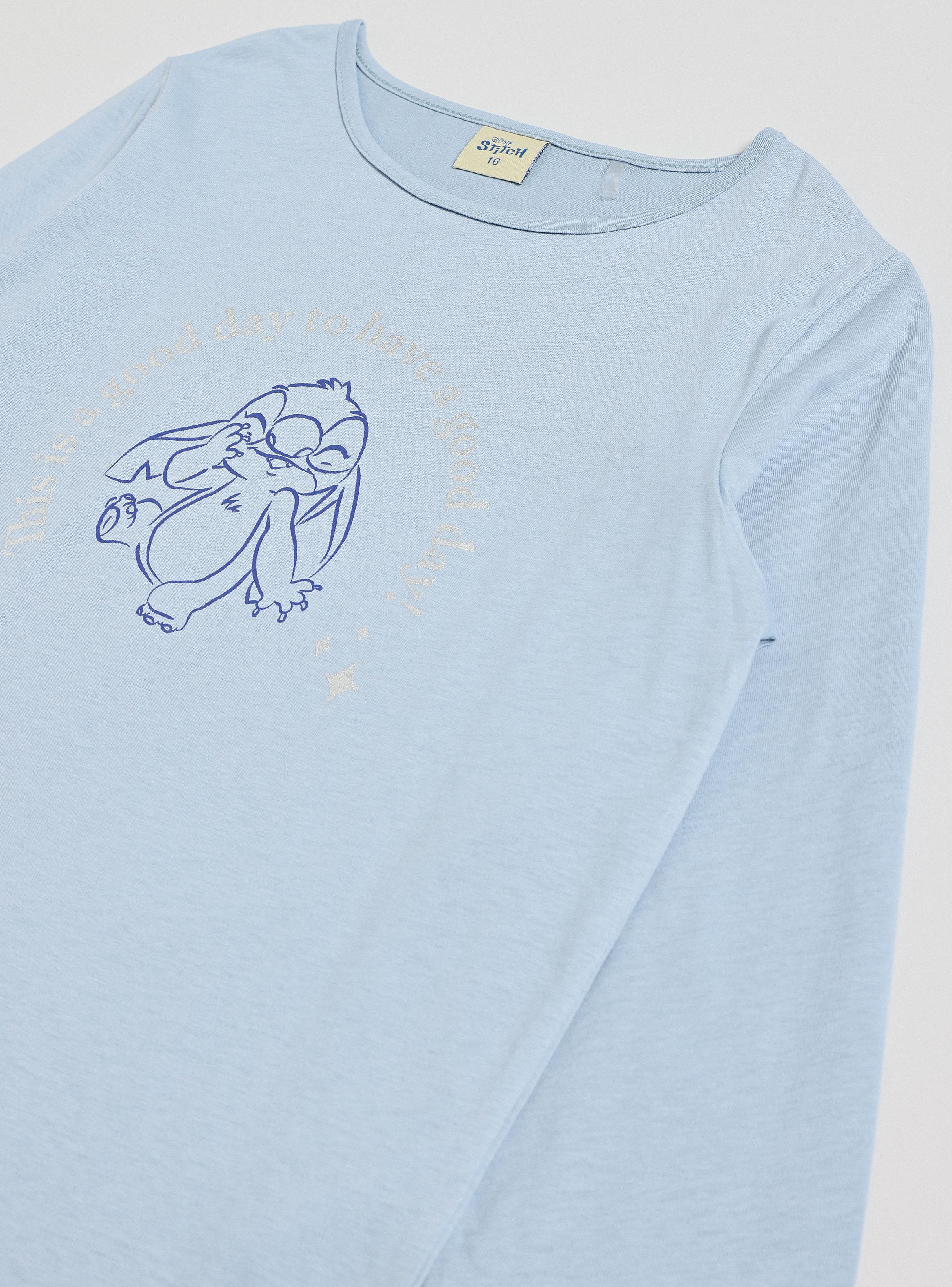 Polera Estampado Stitch Unicolor-3