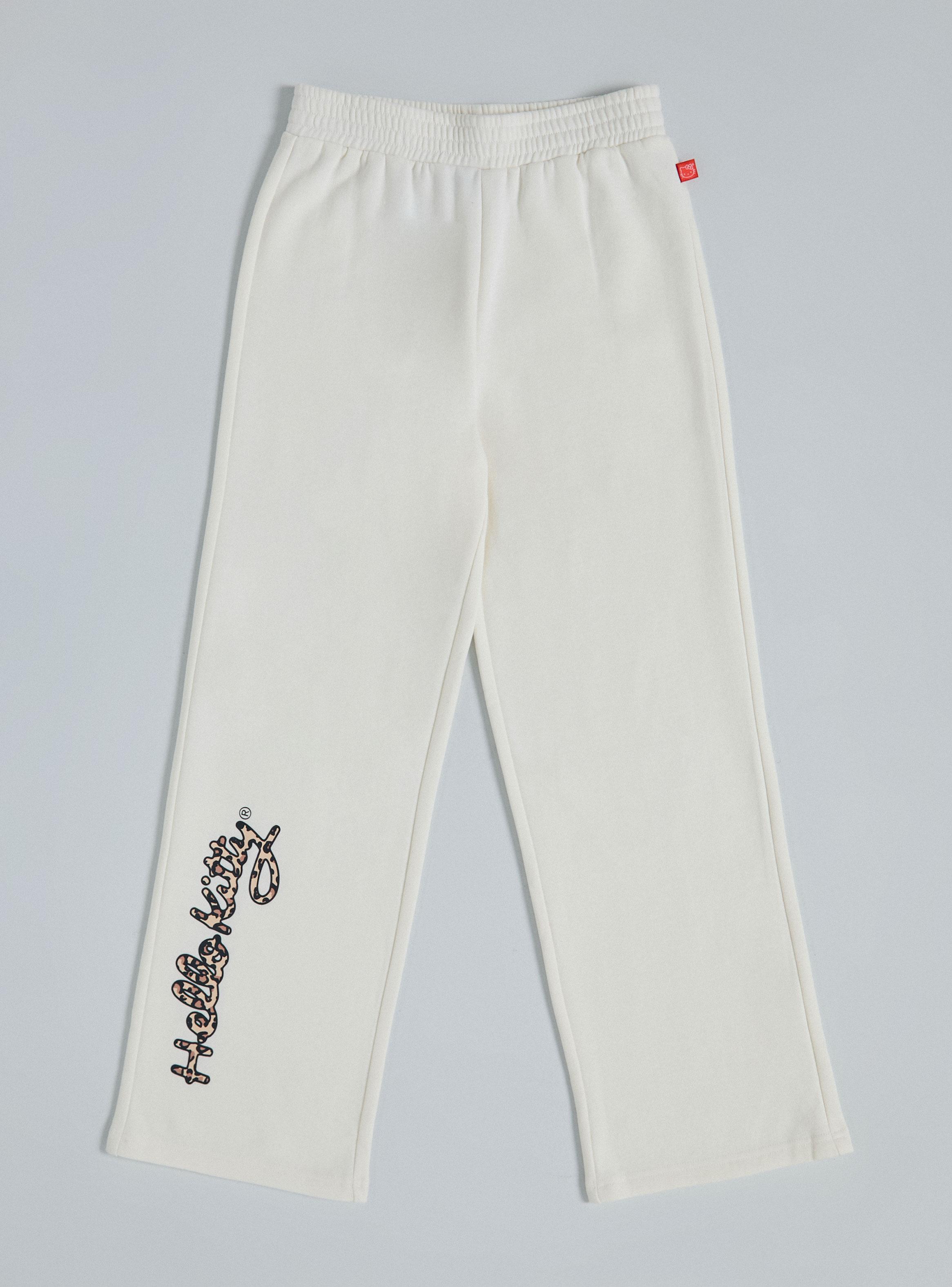 Pantalón de Buzo Estampado Letras Personajes Hello Kitty-1