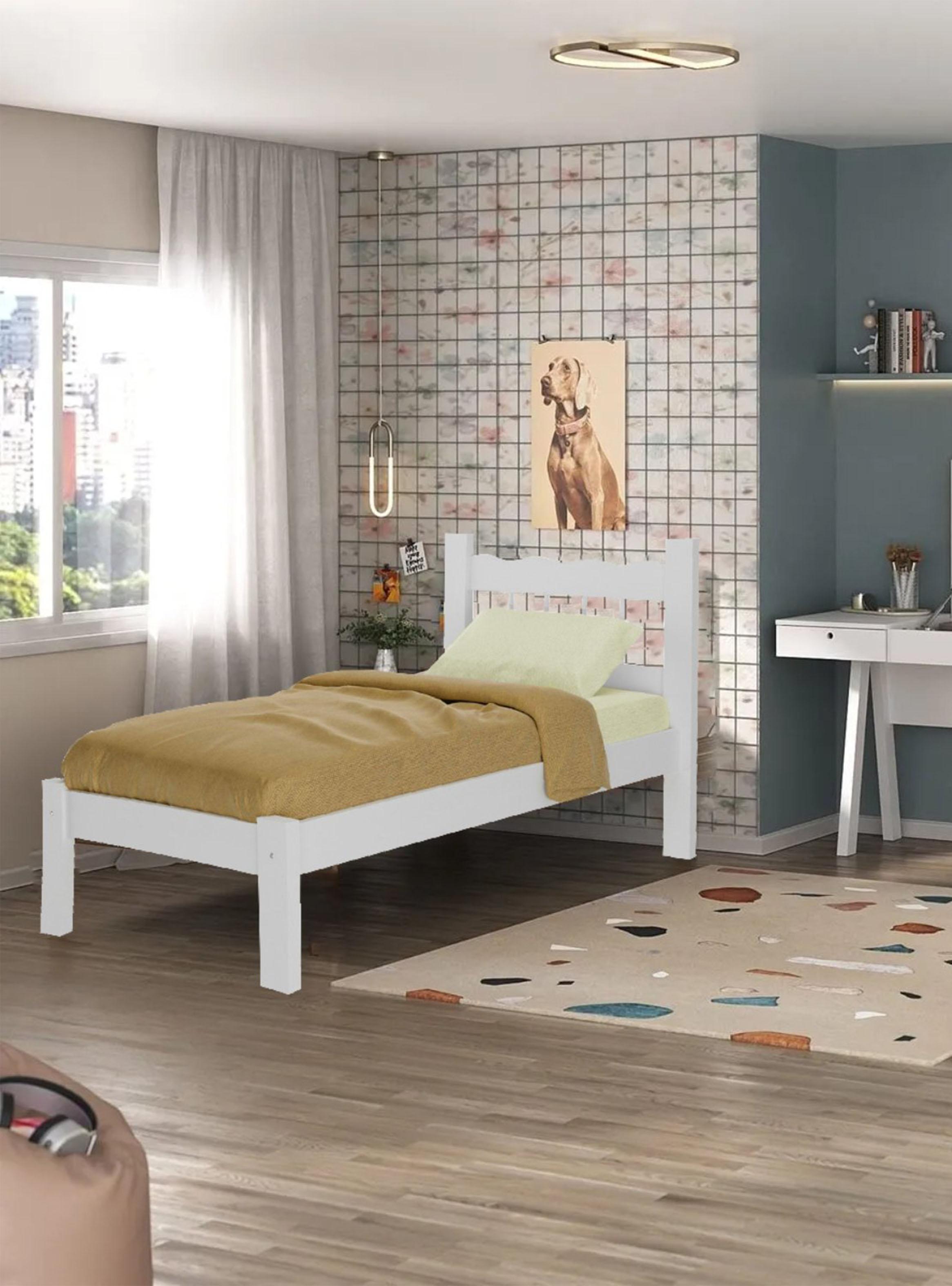 Cama Individual Infantil Be 90x94x195 cm Blanca-4