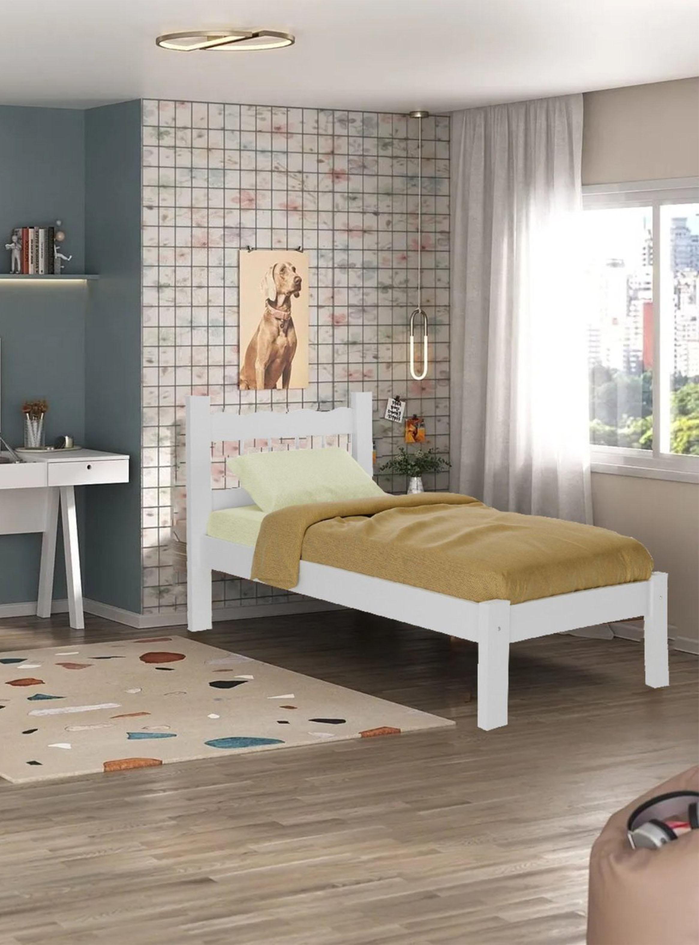 Cama Individual Infantil Be 90x94x195 cm Blanca-5