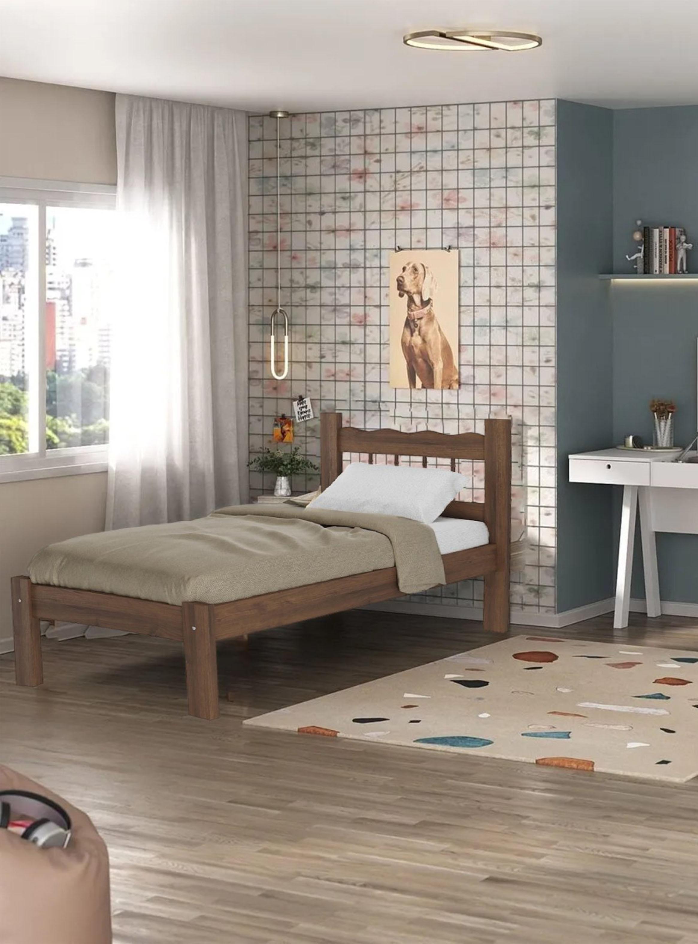 Cama Individual Infantil Be 90x94x195 cm Caramelo-5