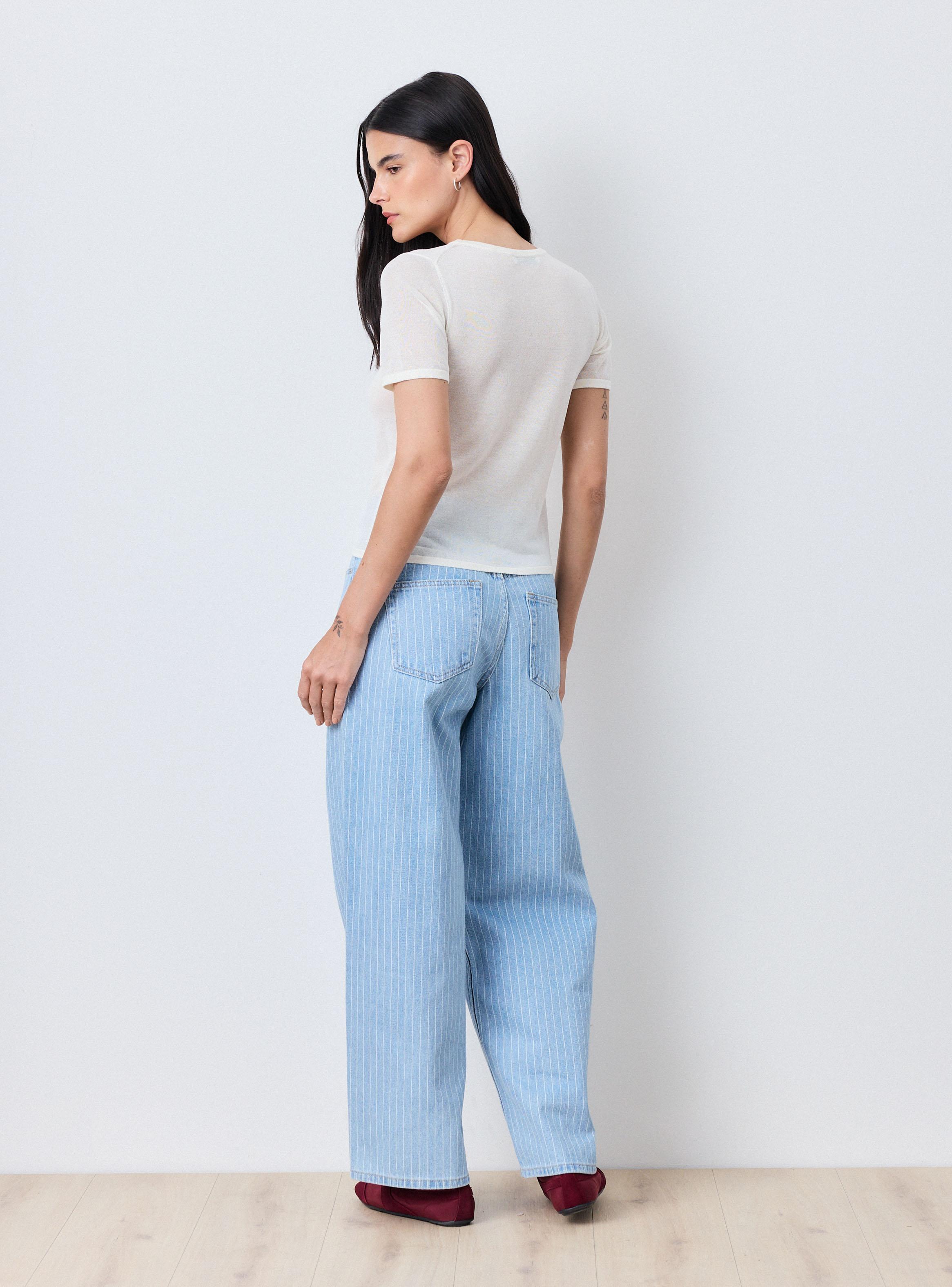 Polera Tejido Fino Manga Corta-5