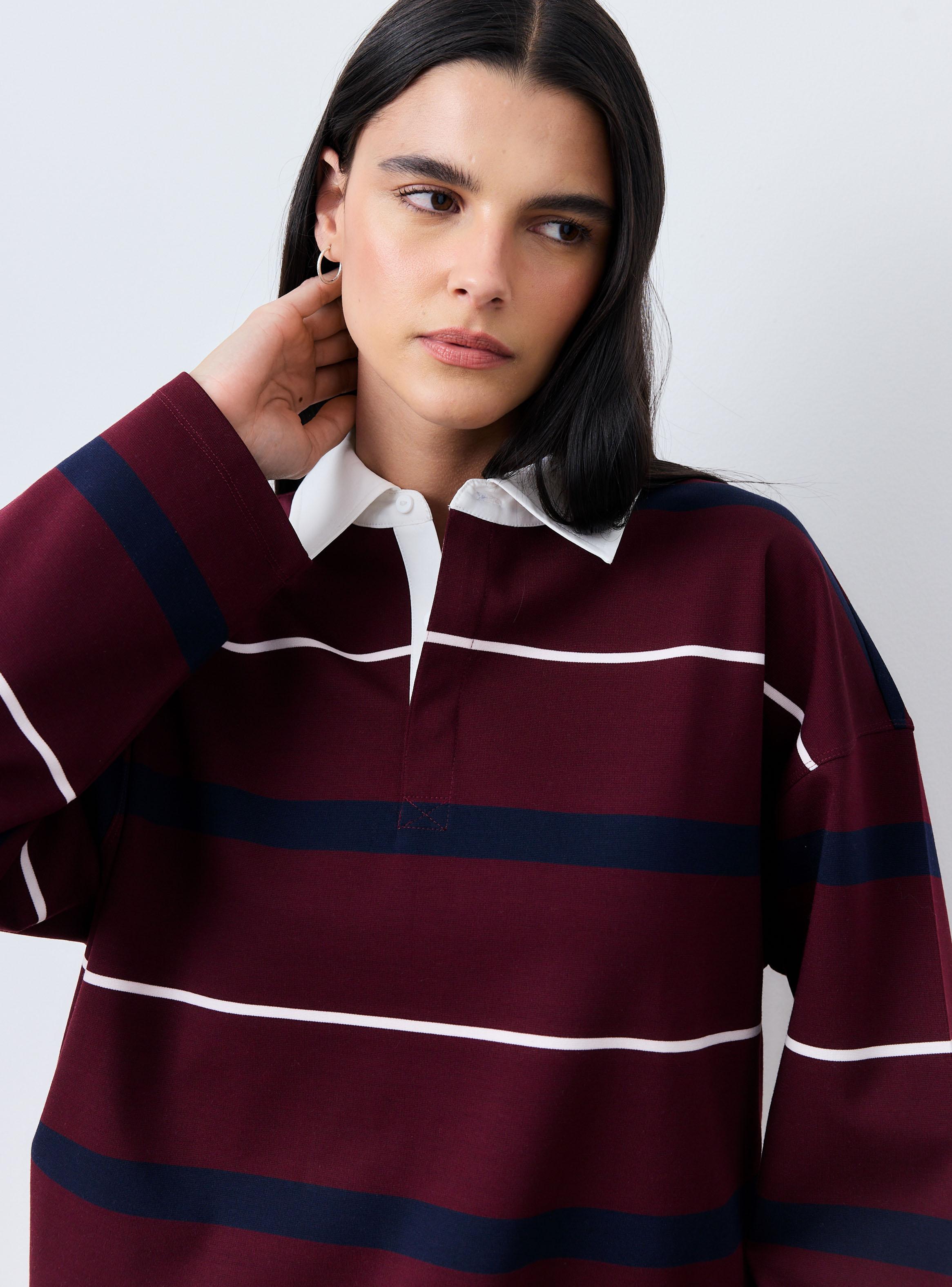 Polerón Cuello Polo Rayado-3