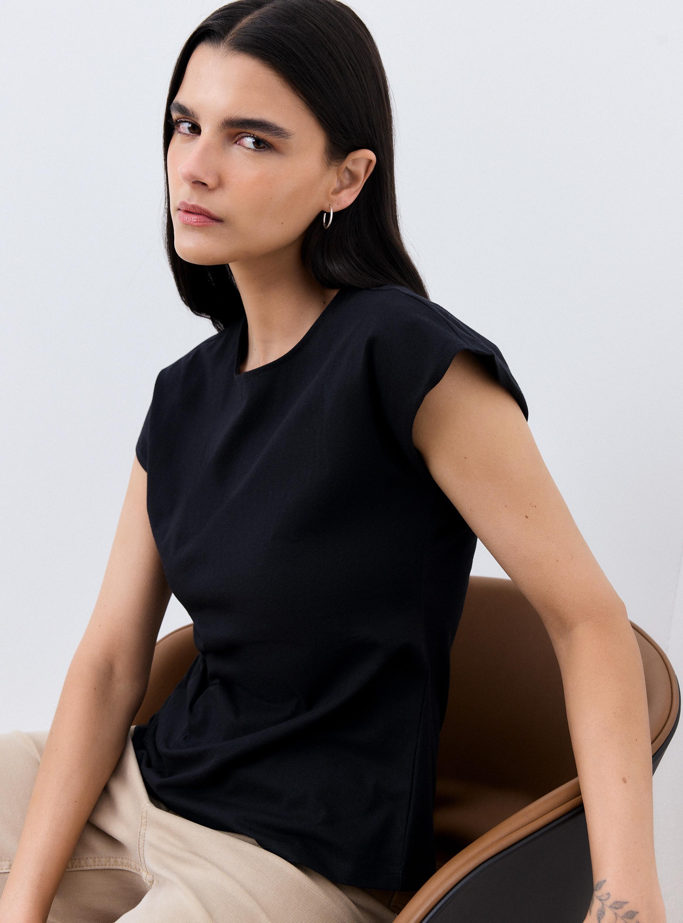 Polera Drapeado Lateral-2