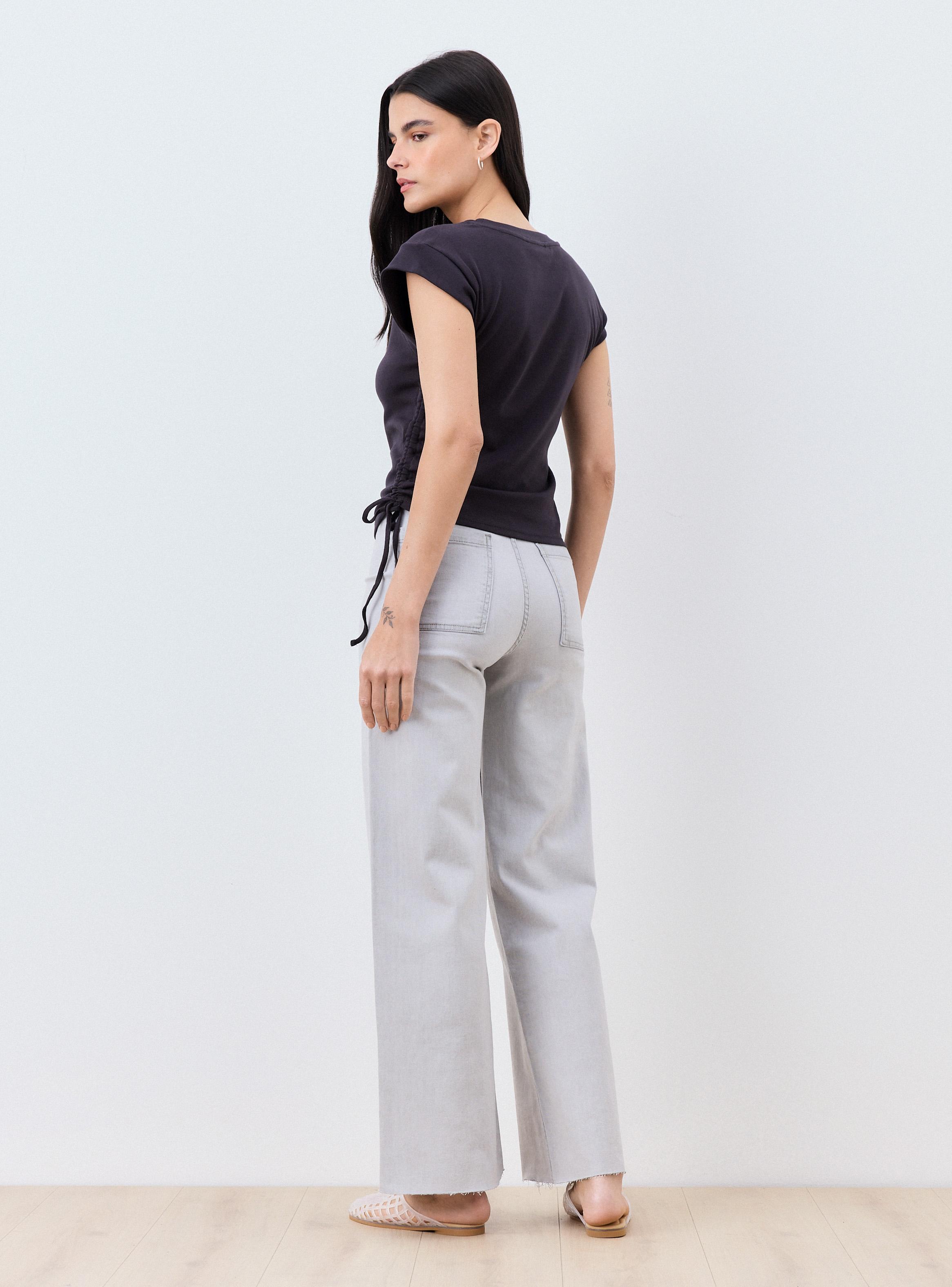 Polera Drapeado y Amarras Laterales-5