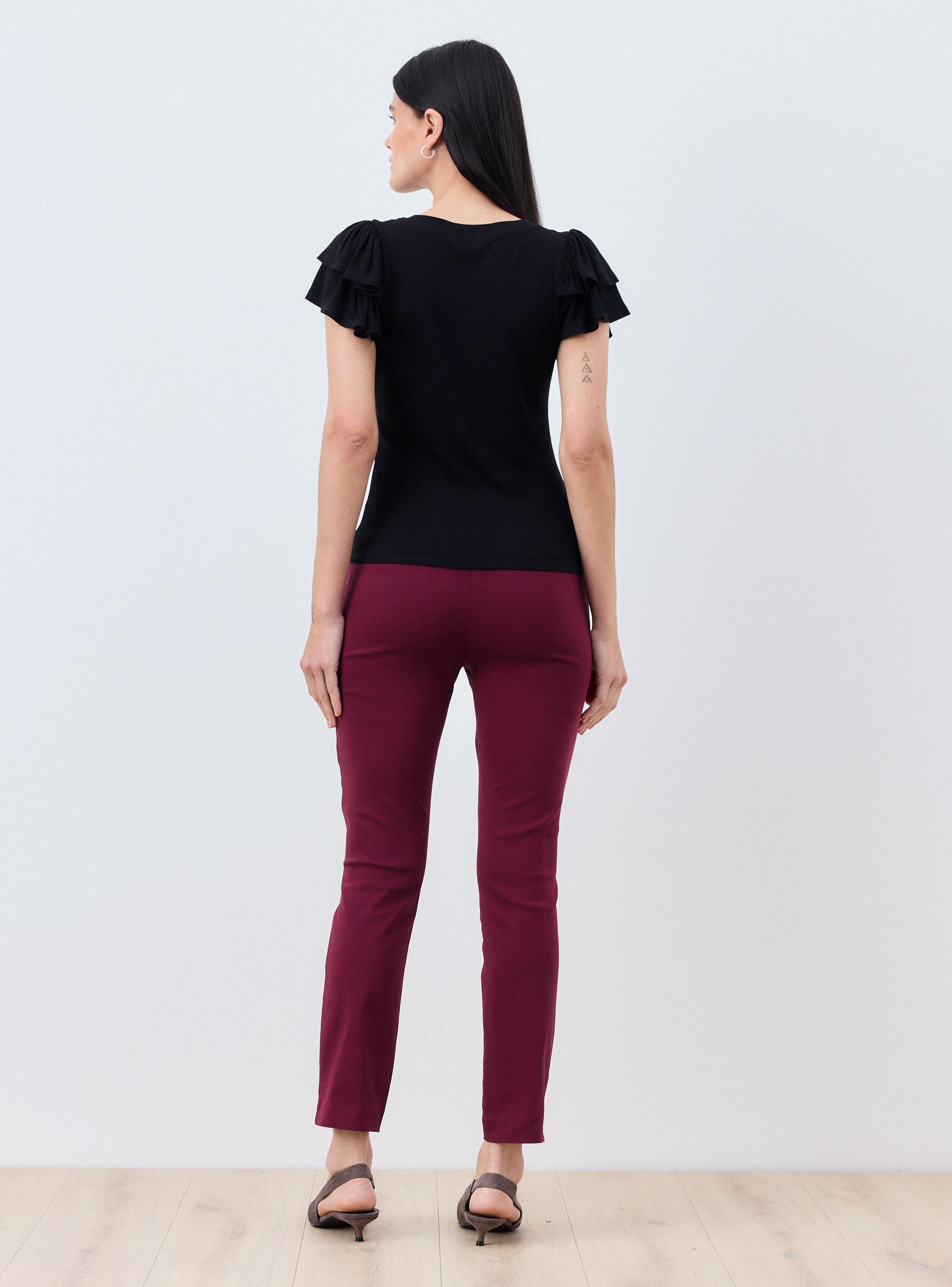 Polera Acanalado Manga Doble Vuelos-4