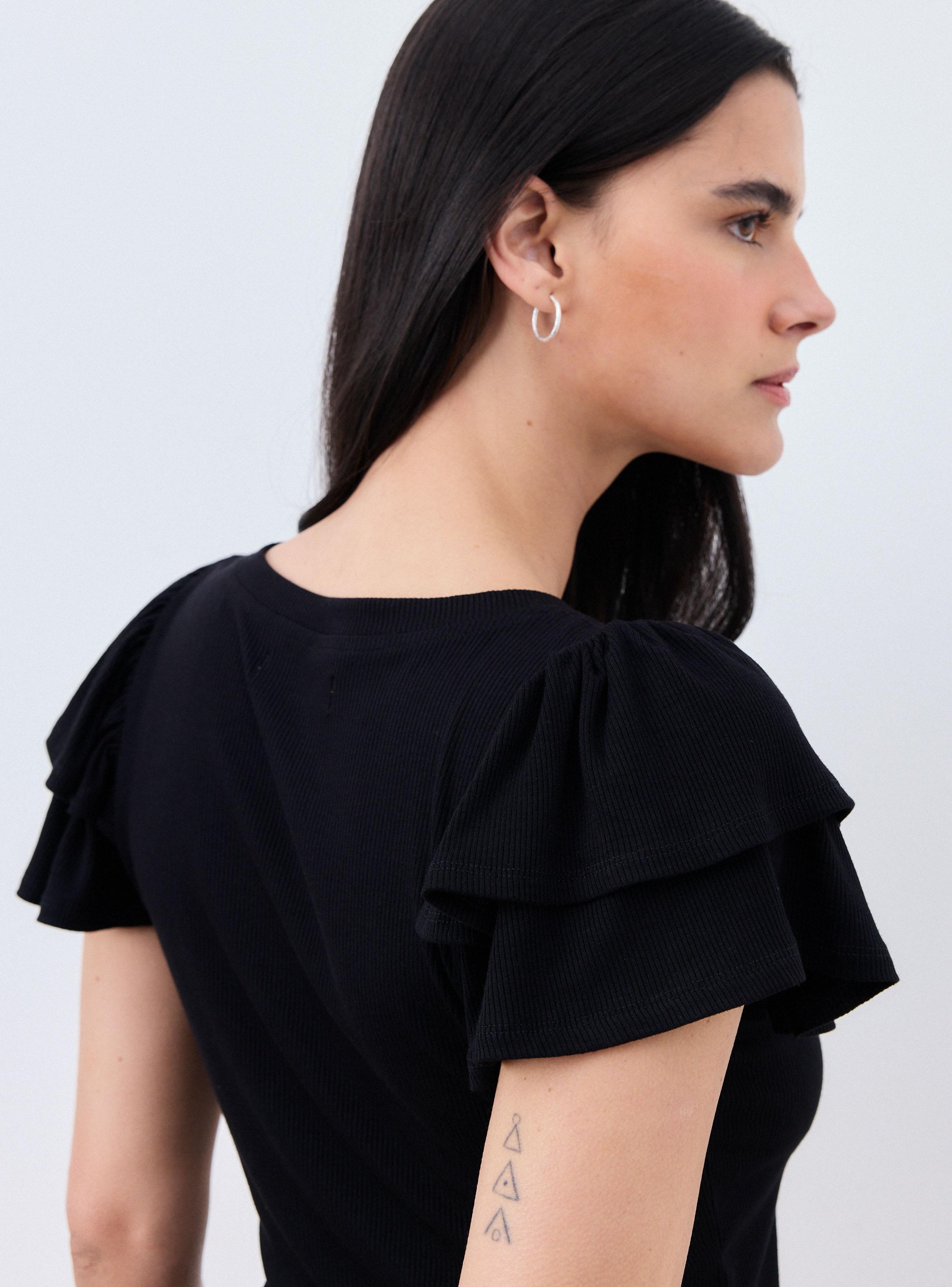 Polera Acanalado Manga Doble Vuelos-2