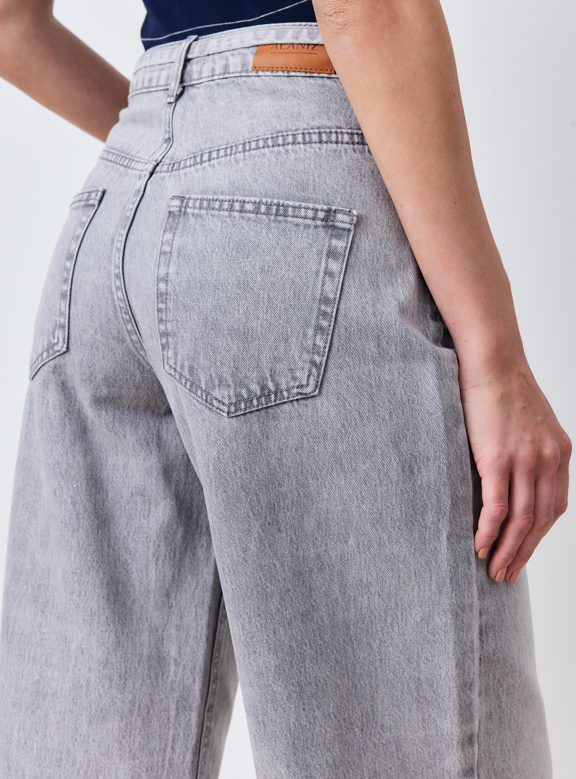 Jeans Wide Leg con Amarra Denim-3