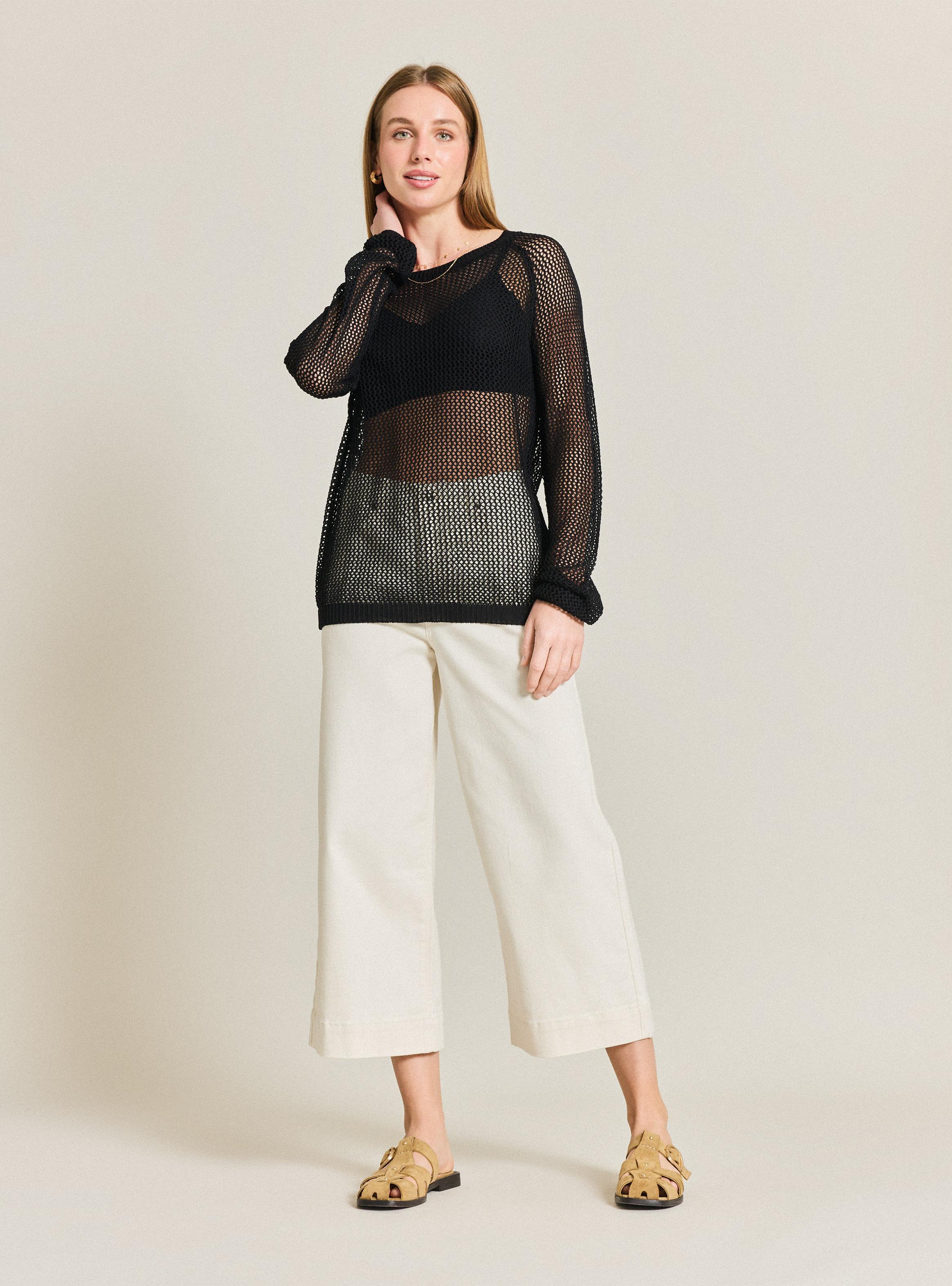 Sweater Cuello Redondo Sólido-4