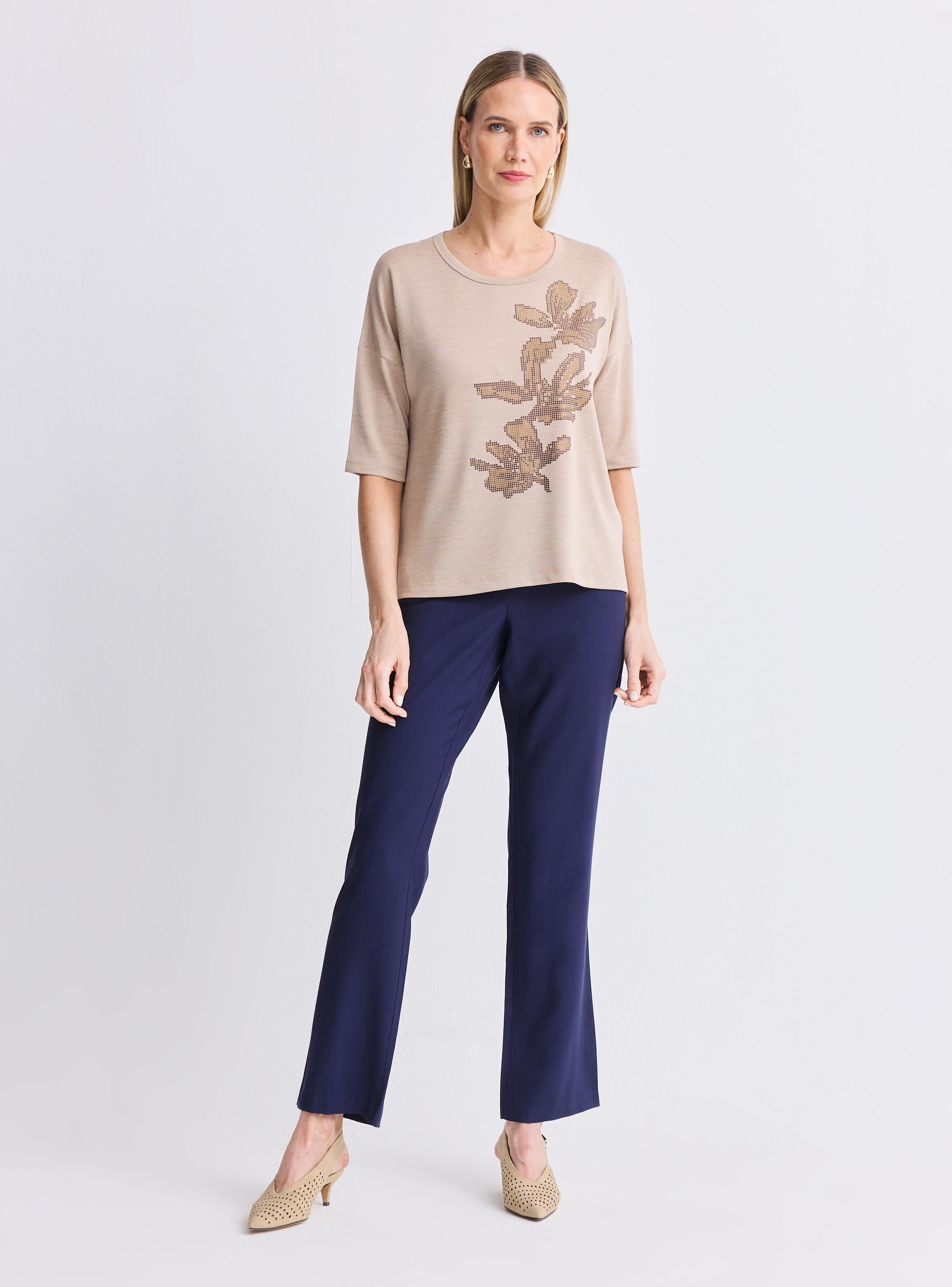 Polera Tejida con Estampado Toque de Brillo-4